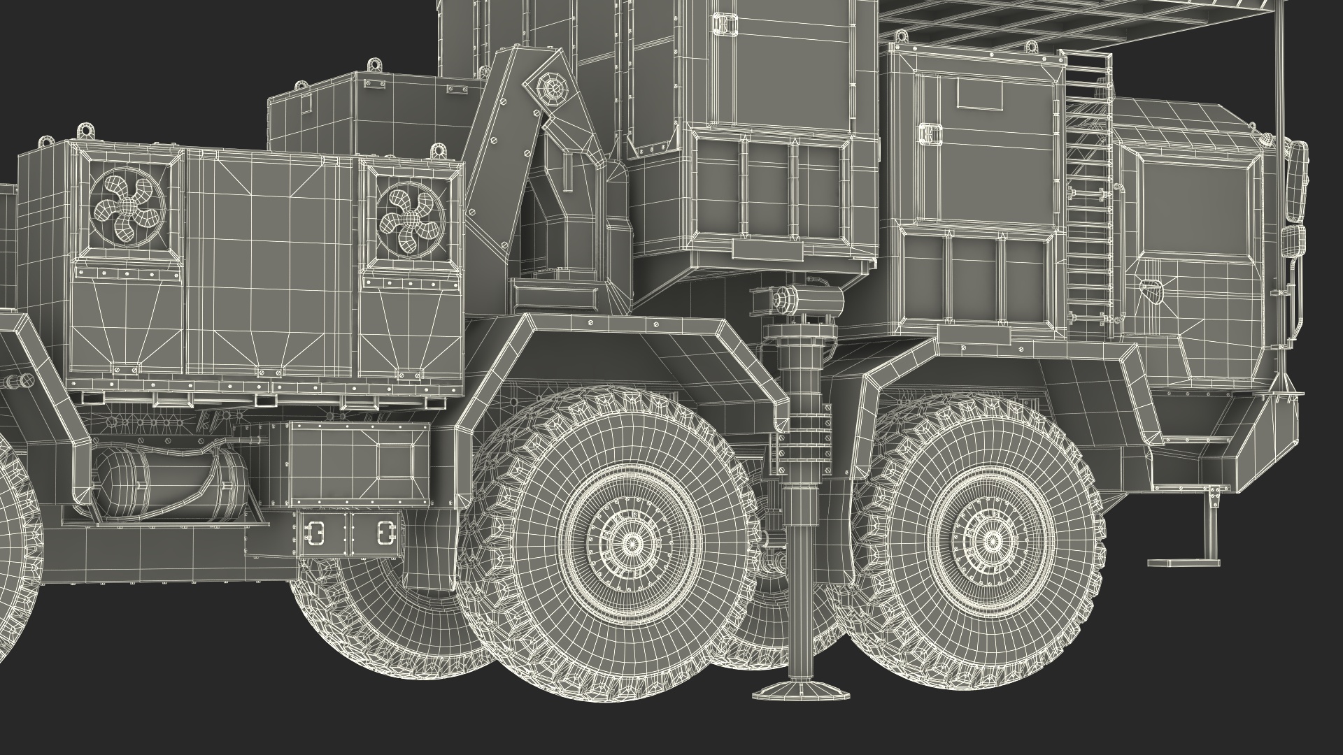 3D model Self Propelled Air Defence Launcher and Antiaircraft Missile