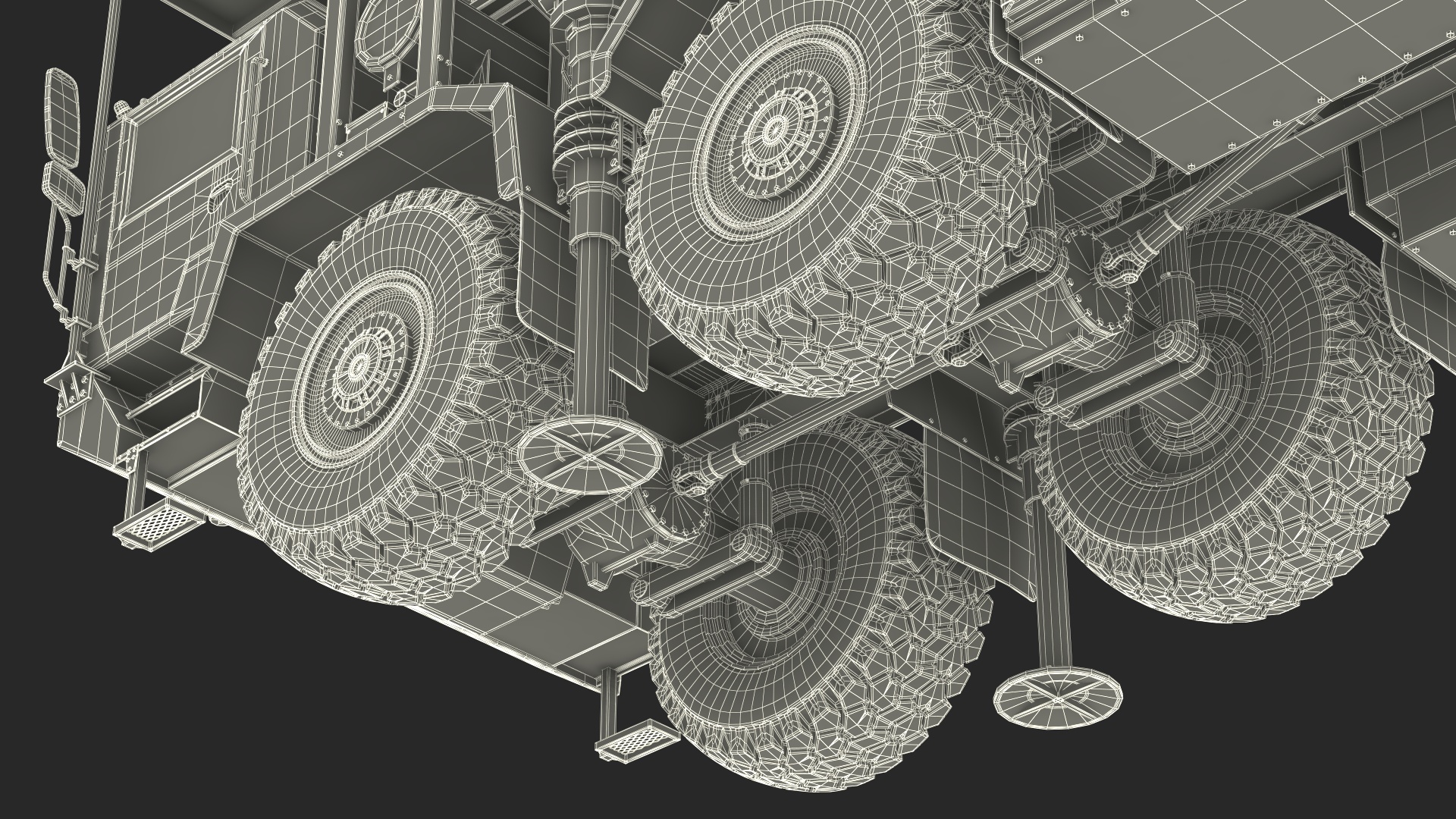 3D model Self Propelled Air Defence Launcher and Antiaircraft Missile