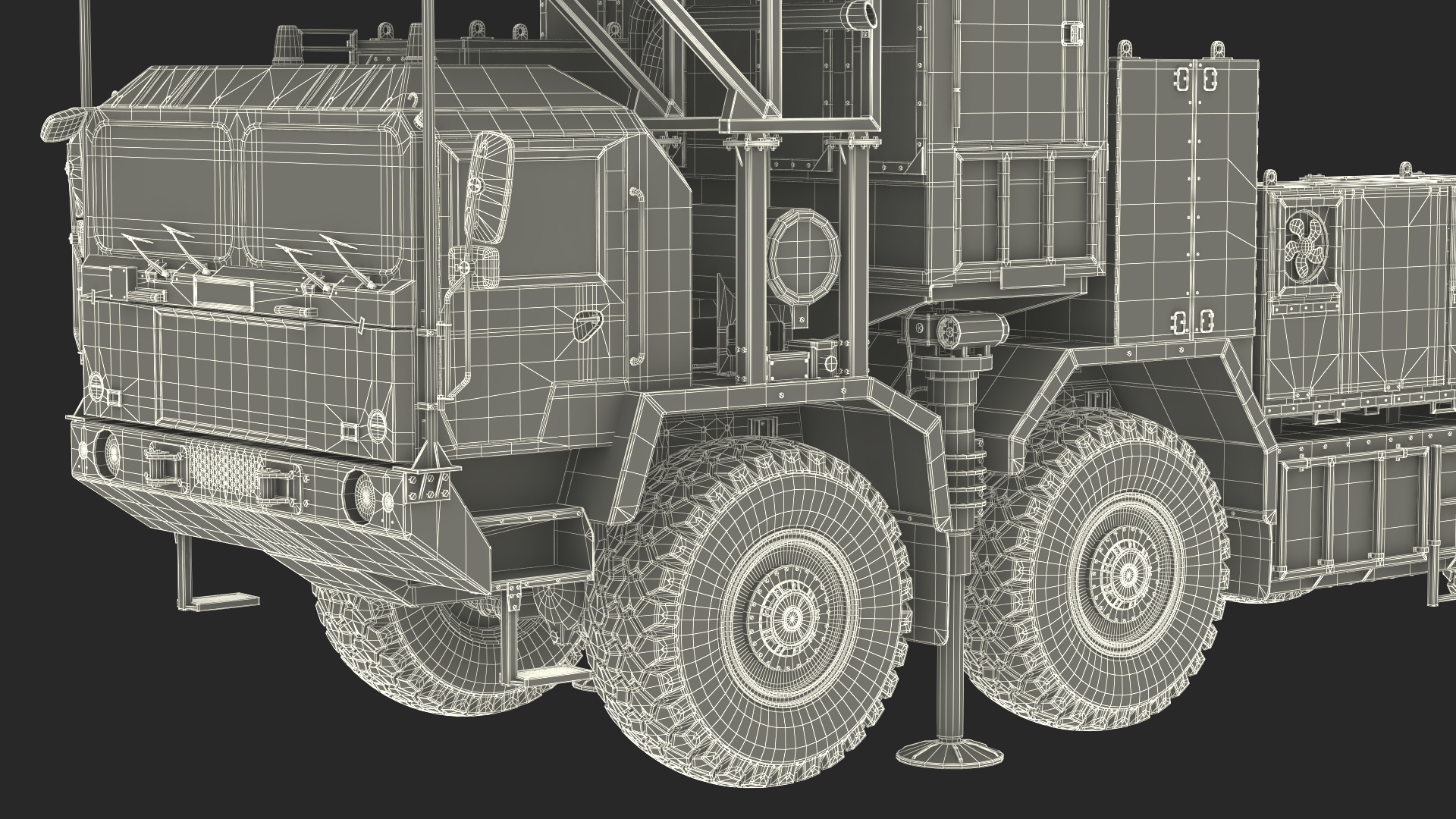 3D model Self Propelled Air Defence Launcher and Antiaircraft Missile