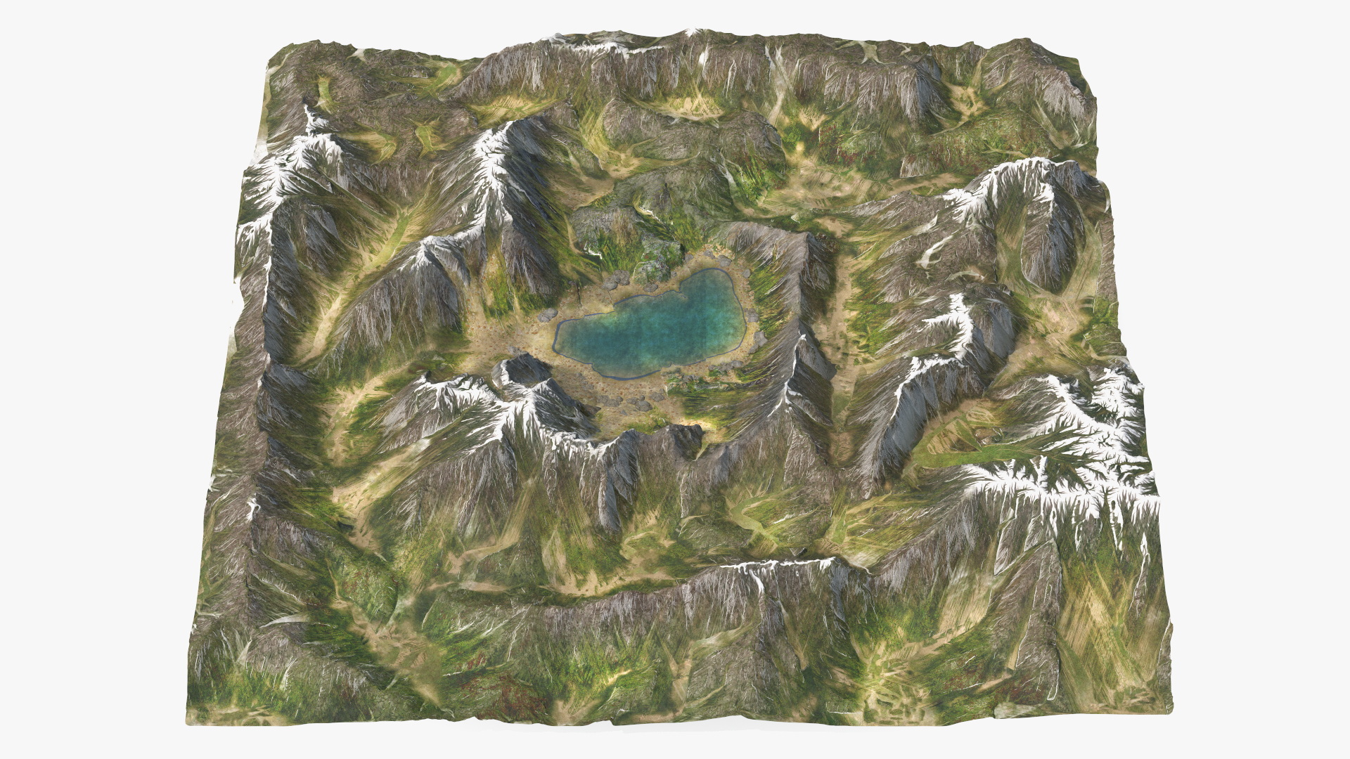 3D Mountain Lake model