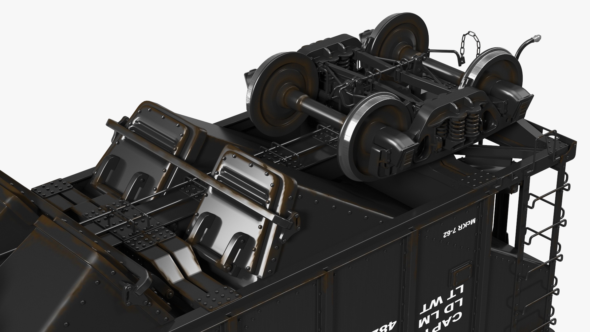 3D model Railroad Quad Hopper