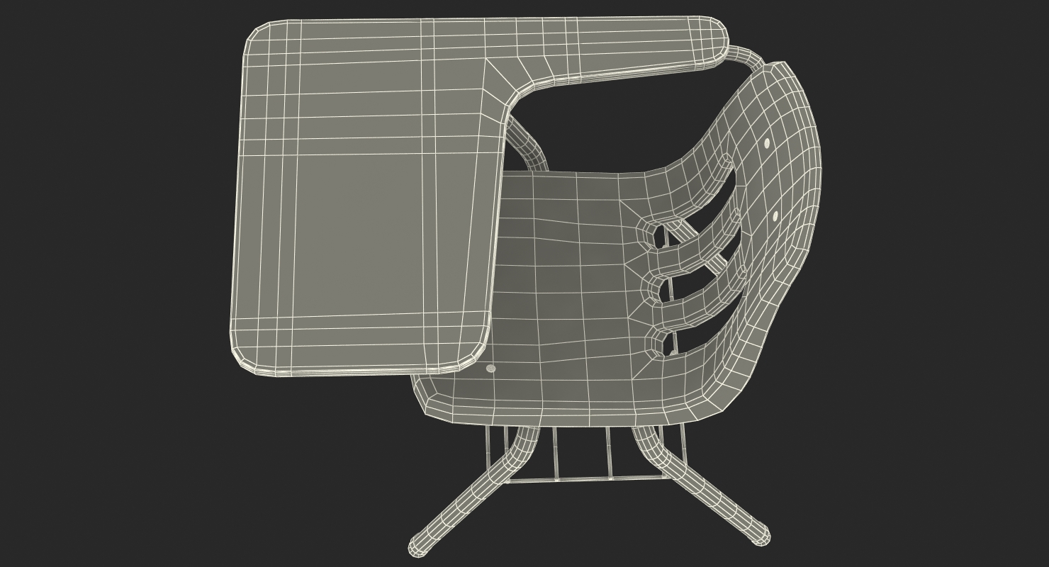 3D School Desk and Chair