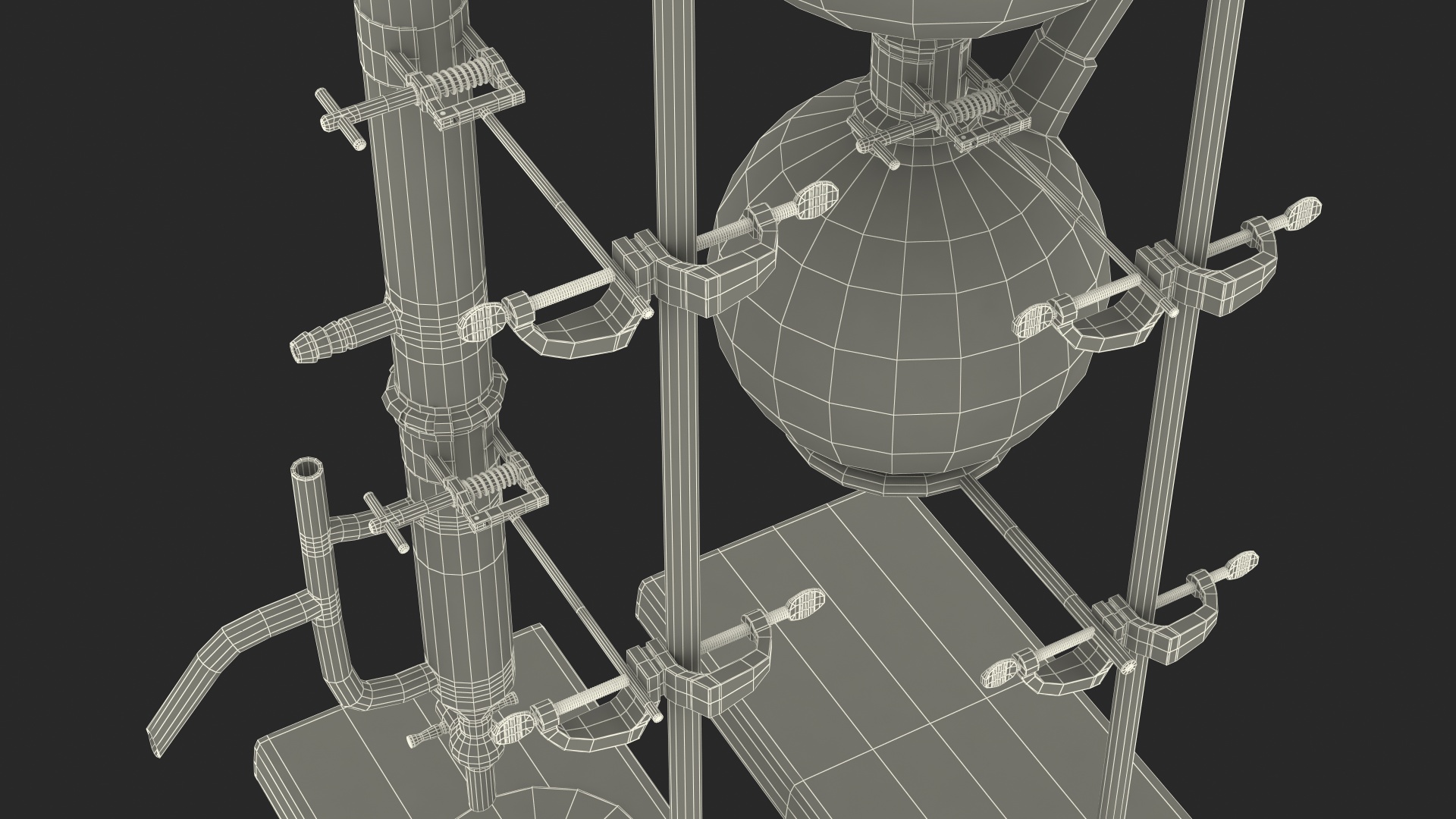 3D Steam Distillation Laboratory Kit model