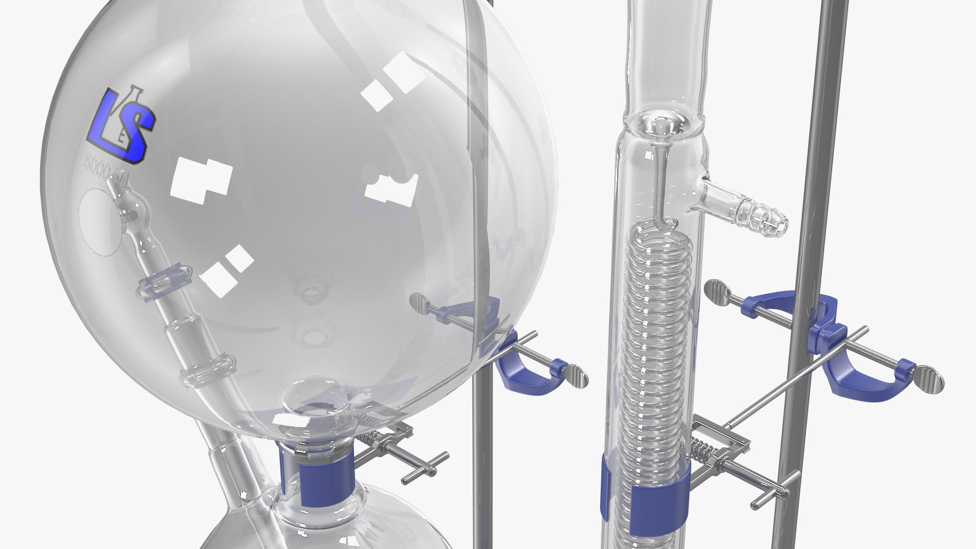 3D Steam Distillation Laboratory Kit model