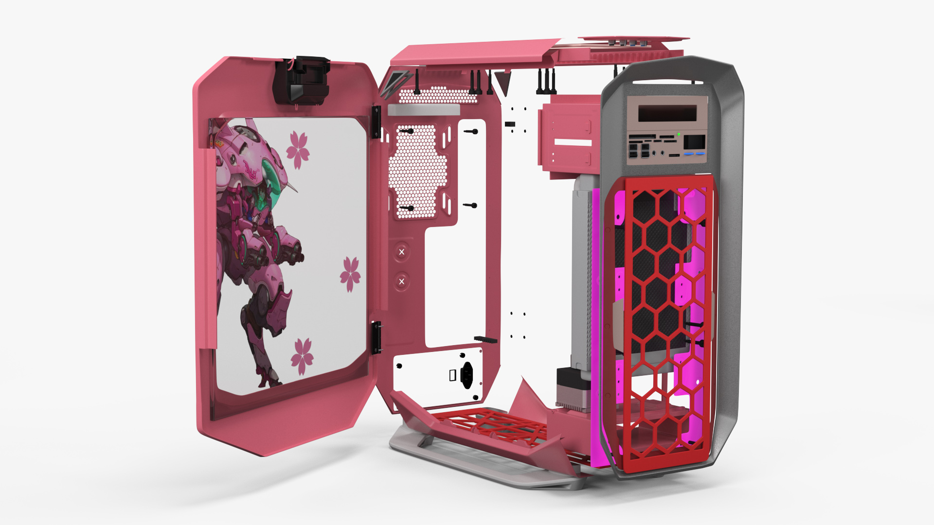 Overwatch Case Modding Gaming PC Pink 3D