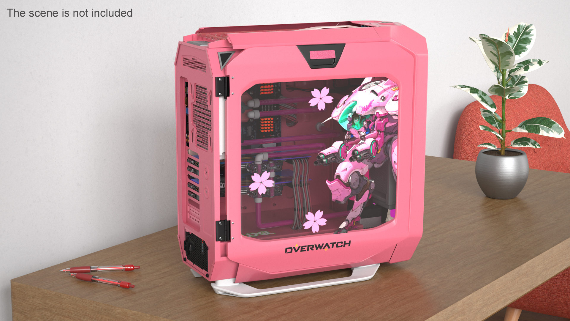 Overwatch Case Modding Gaming PC Pink 3D