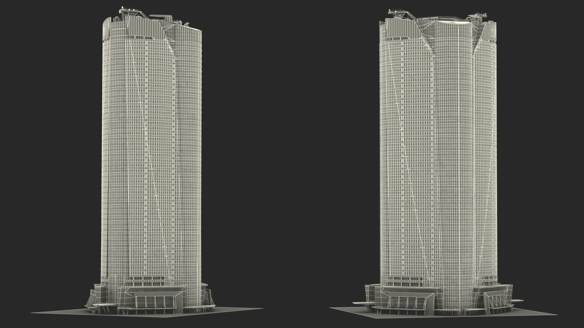 3D model Roppongi Hills Mori Tower