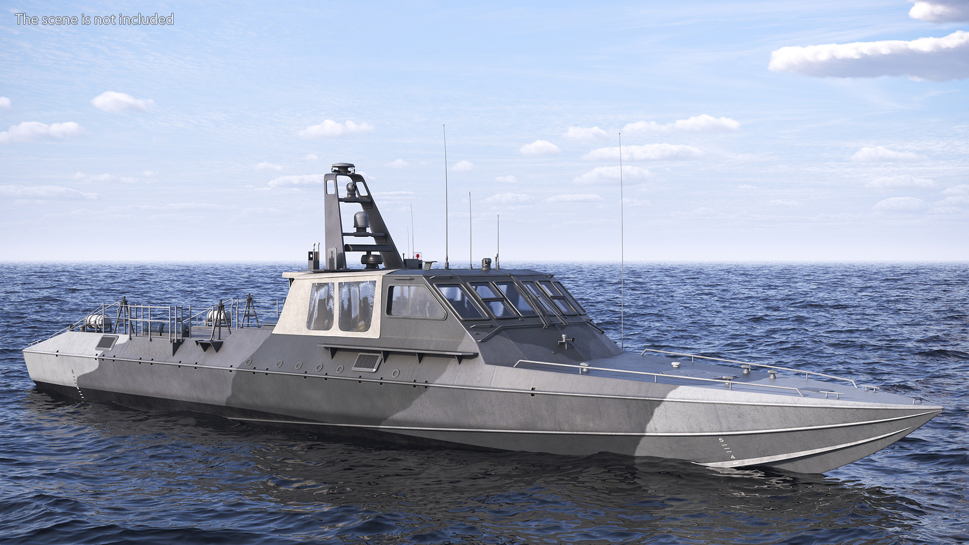 3D model Military Boat Mark V Camo Dark