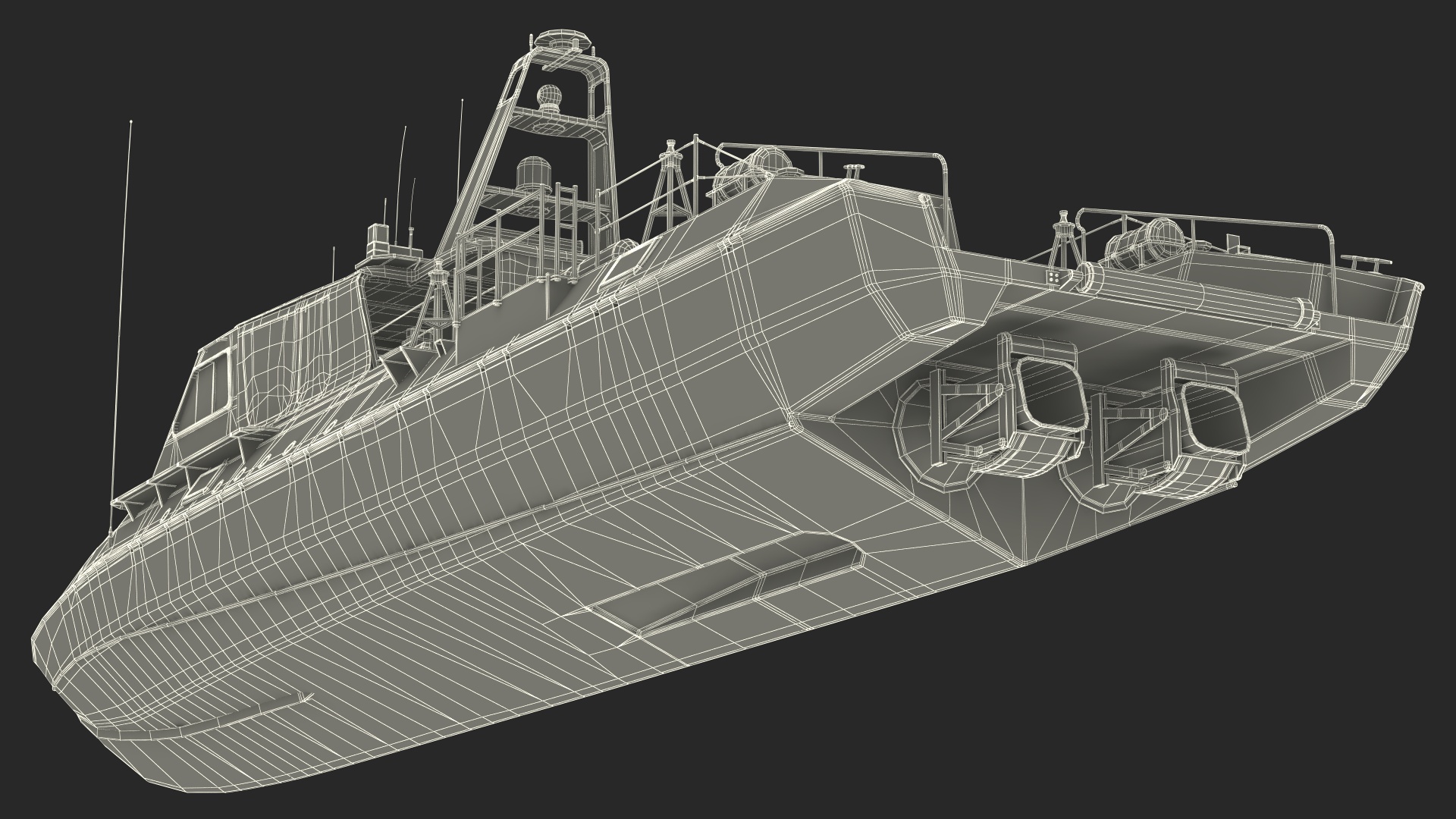 3D model Military Boat Mark V Camo Dark