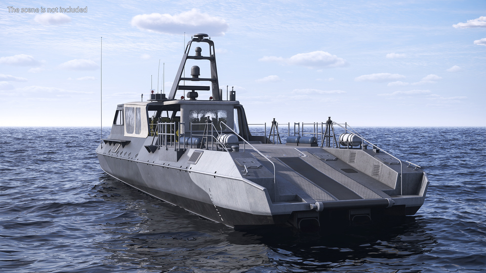 3D model Military Boat Mark V Camo Dark