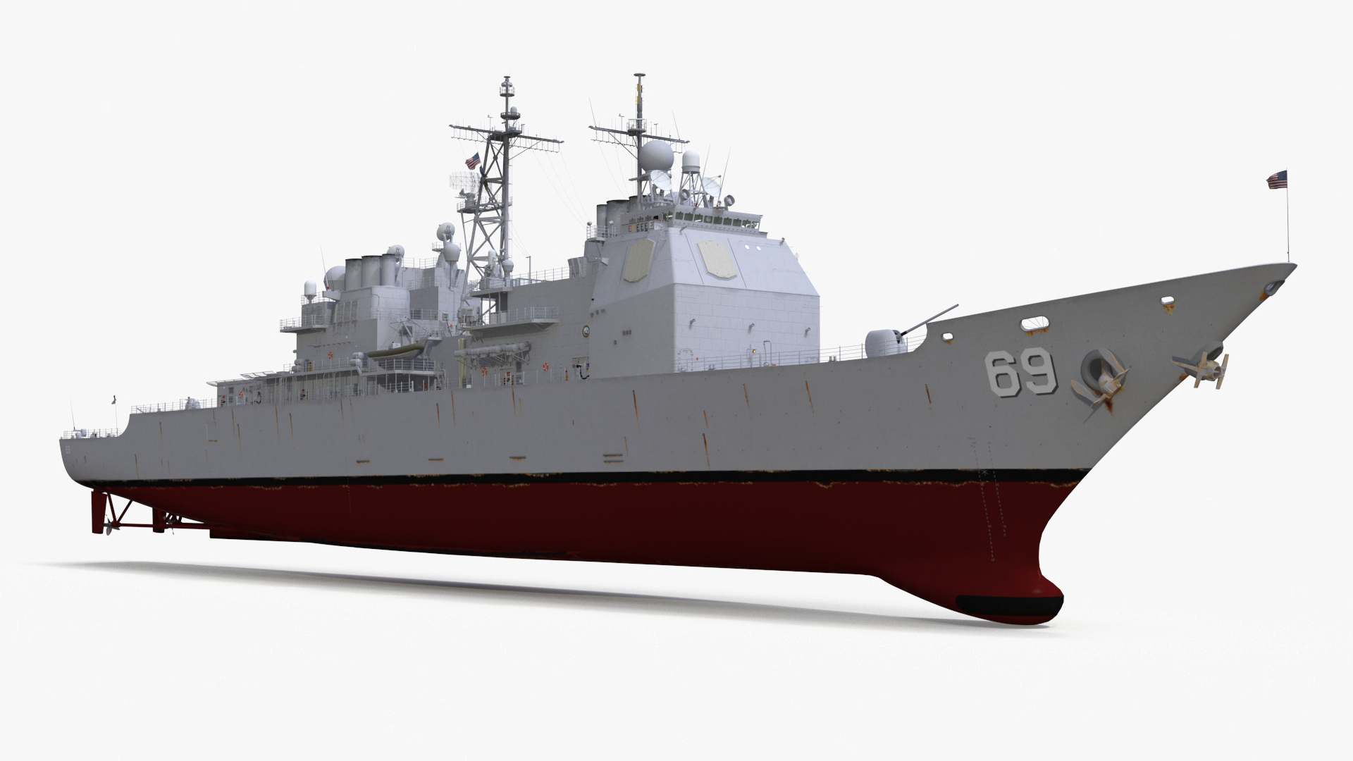 US Navy Destroyer USS Vicksburg CG-69 3D