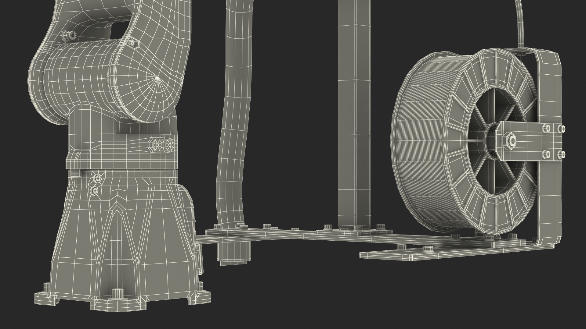 Enclosed Compact Robotic Welding Cell Rigged 3D model