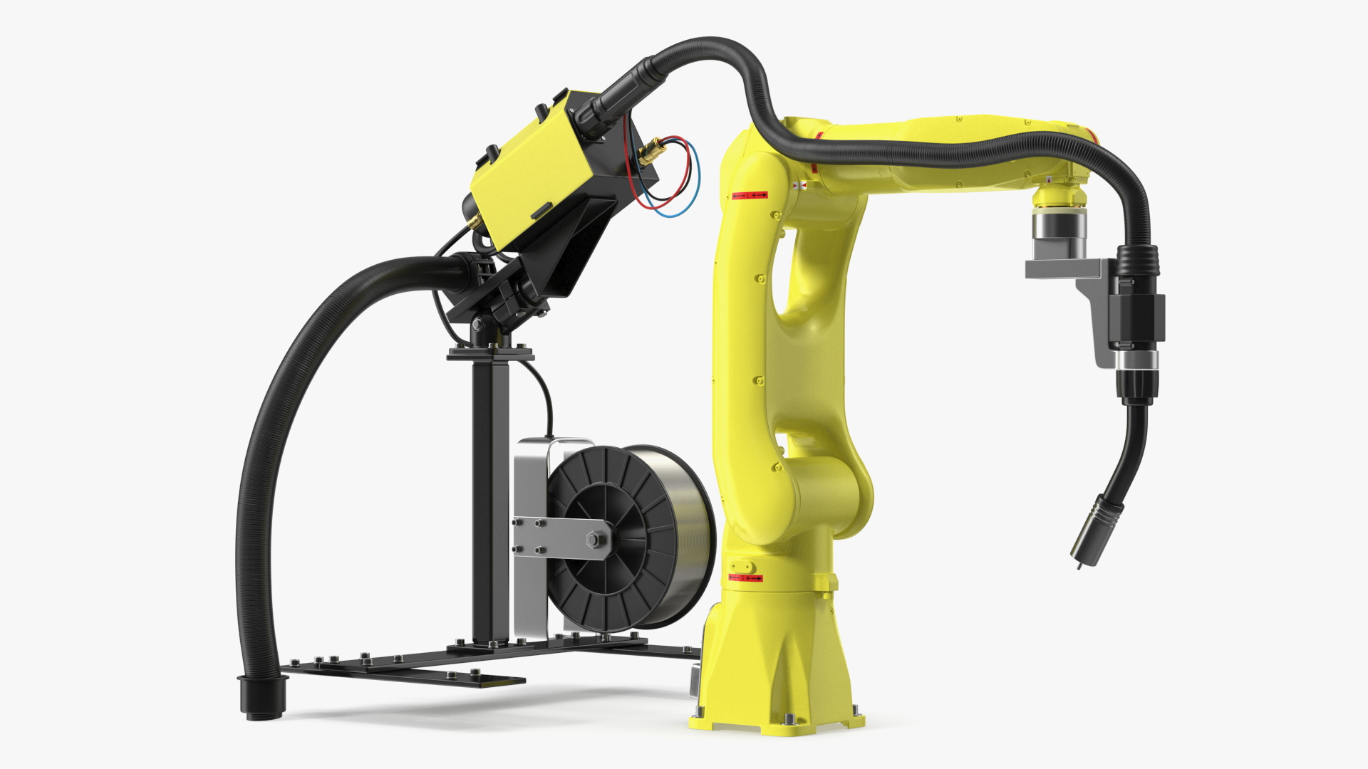 Enclosed Compact Robotic Welding Cell Rigged 3D model