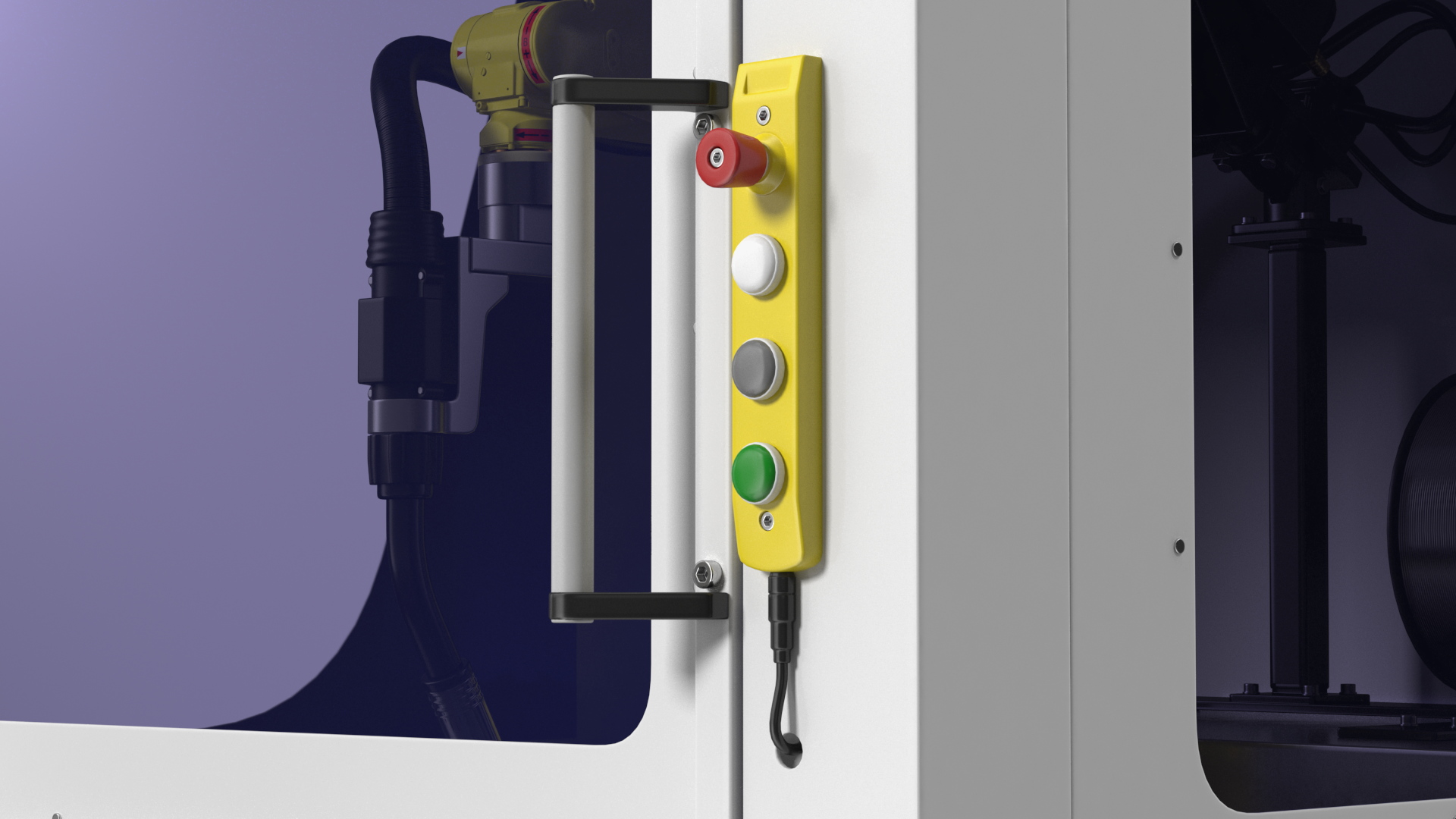 Enclosed Compact Robotic Welding Cell Rigged 3D model