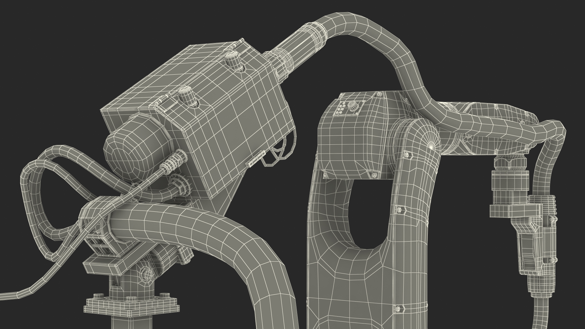 Enclosed Compact Robotic Welding Cell Rigged 3D model