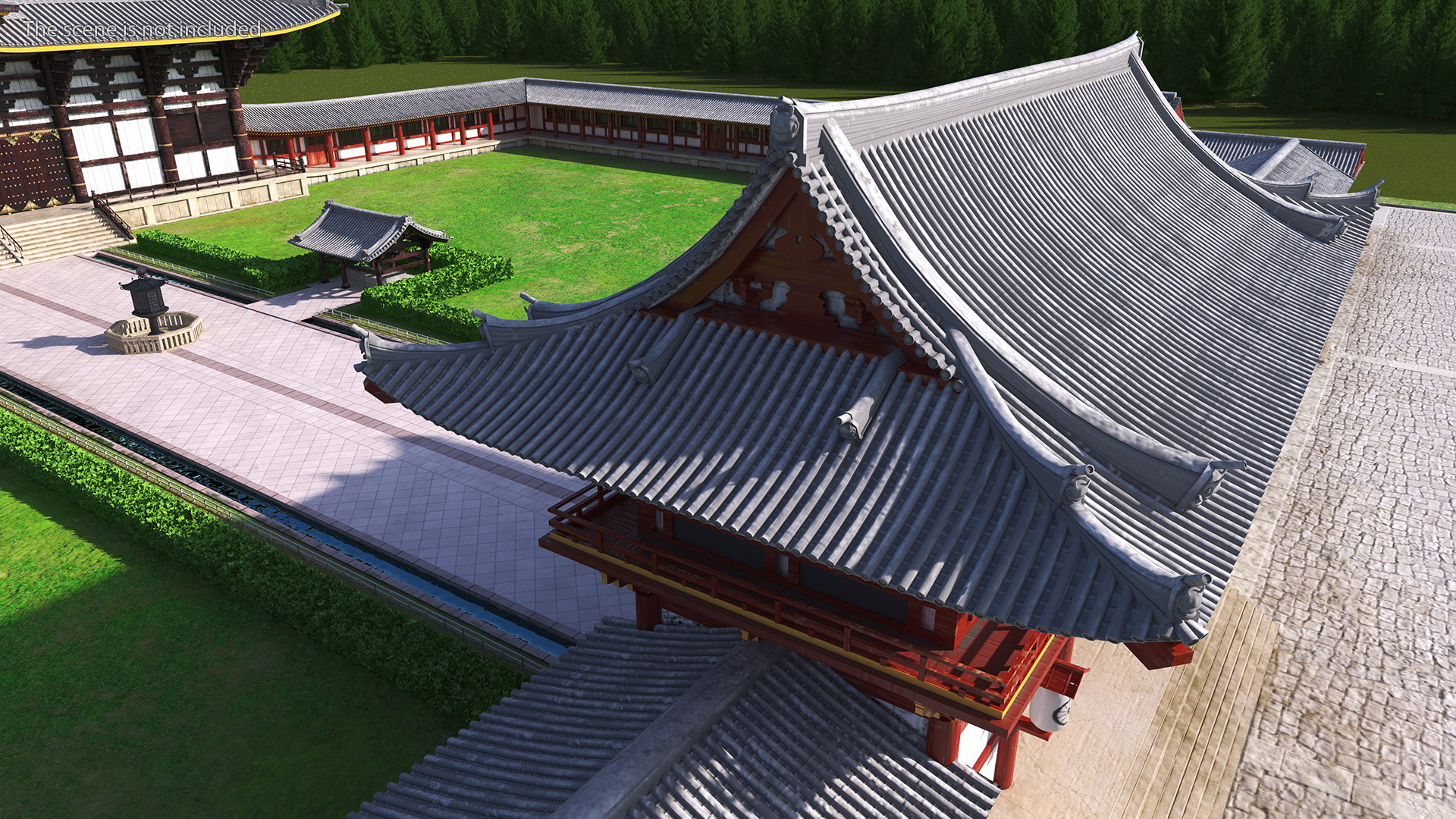 3D model Buddhist Temple Gate