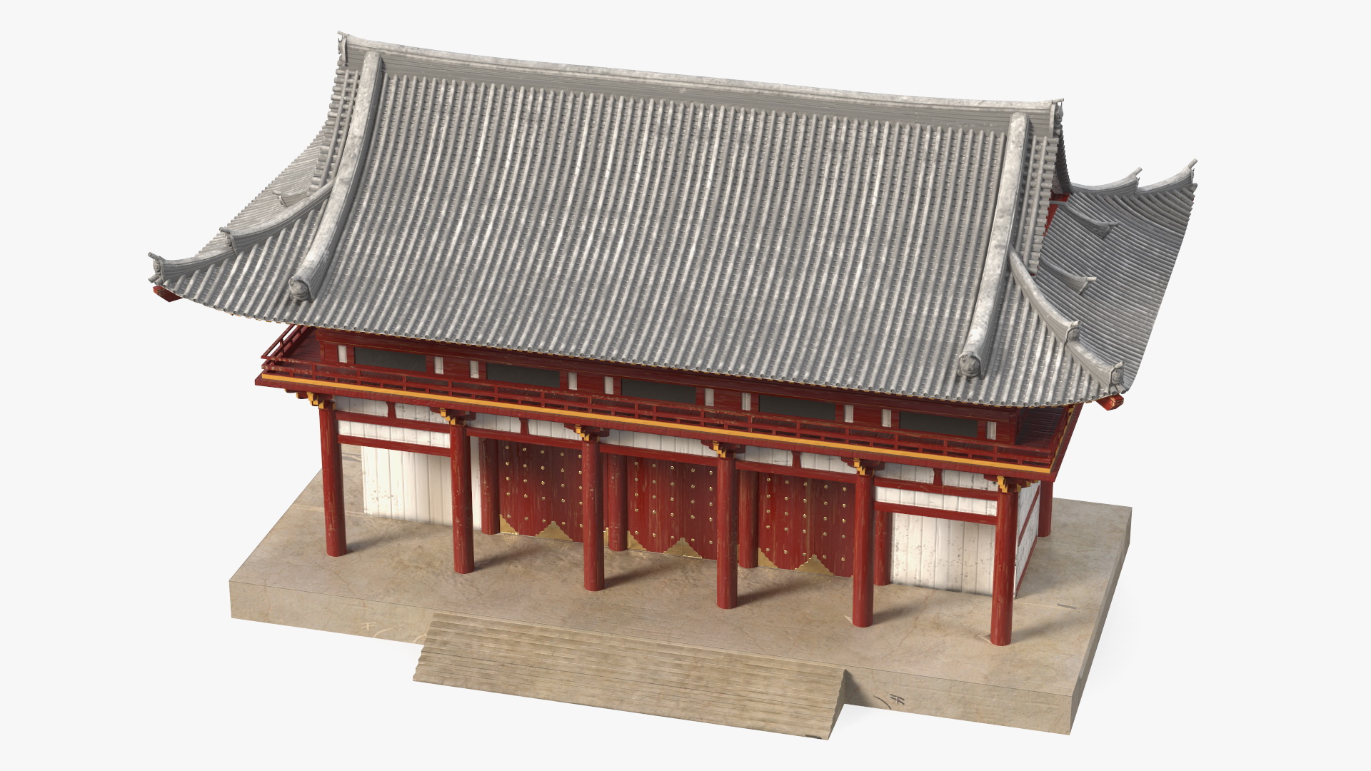 3D model Buddhist Temple Gate