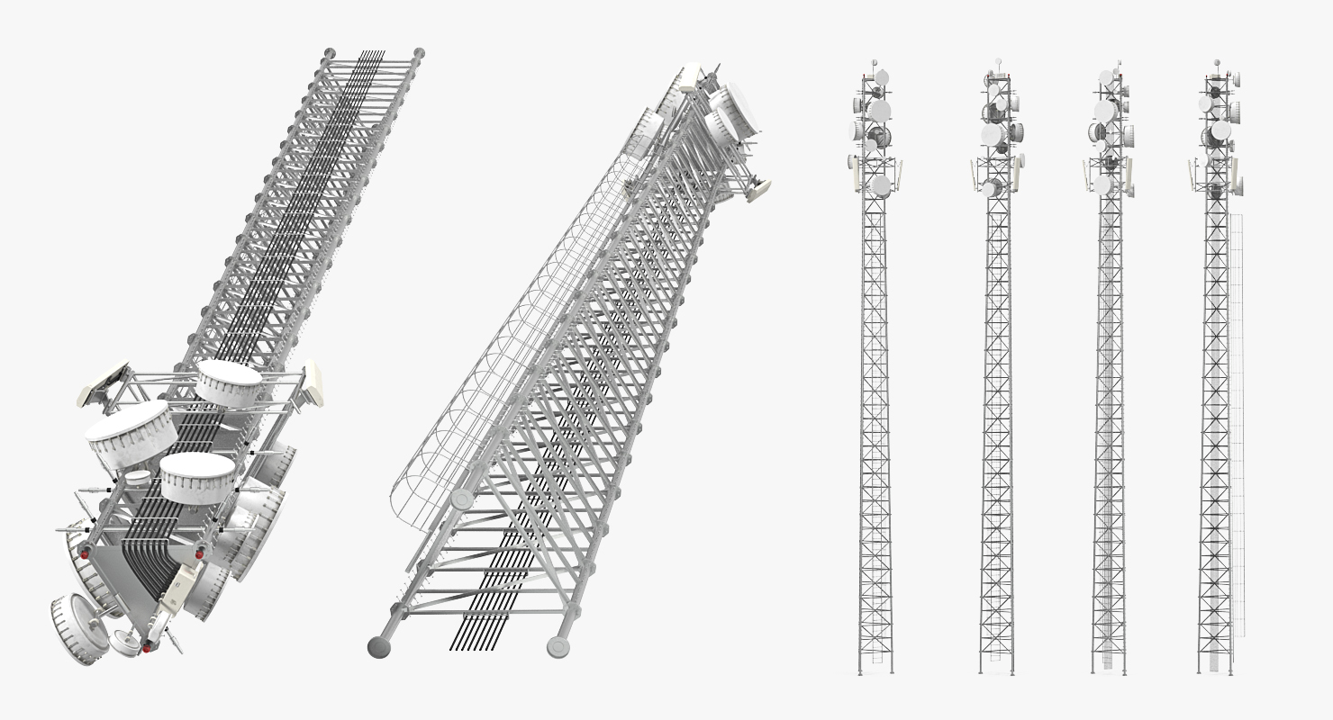 3D Cell Phone Tower 3 model