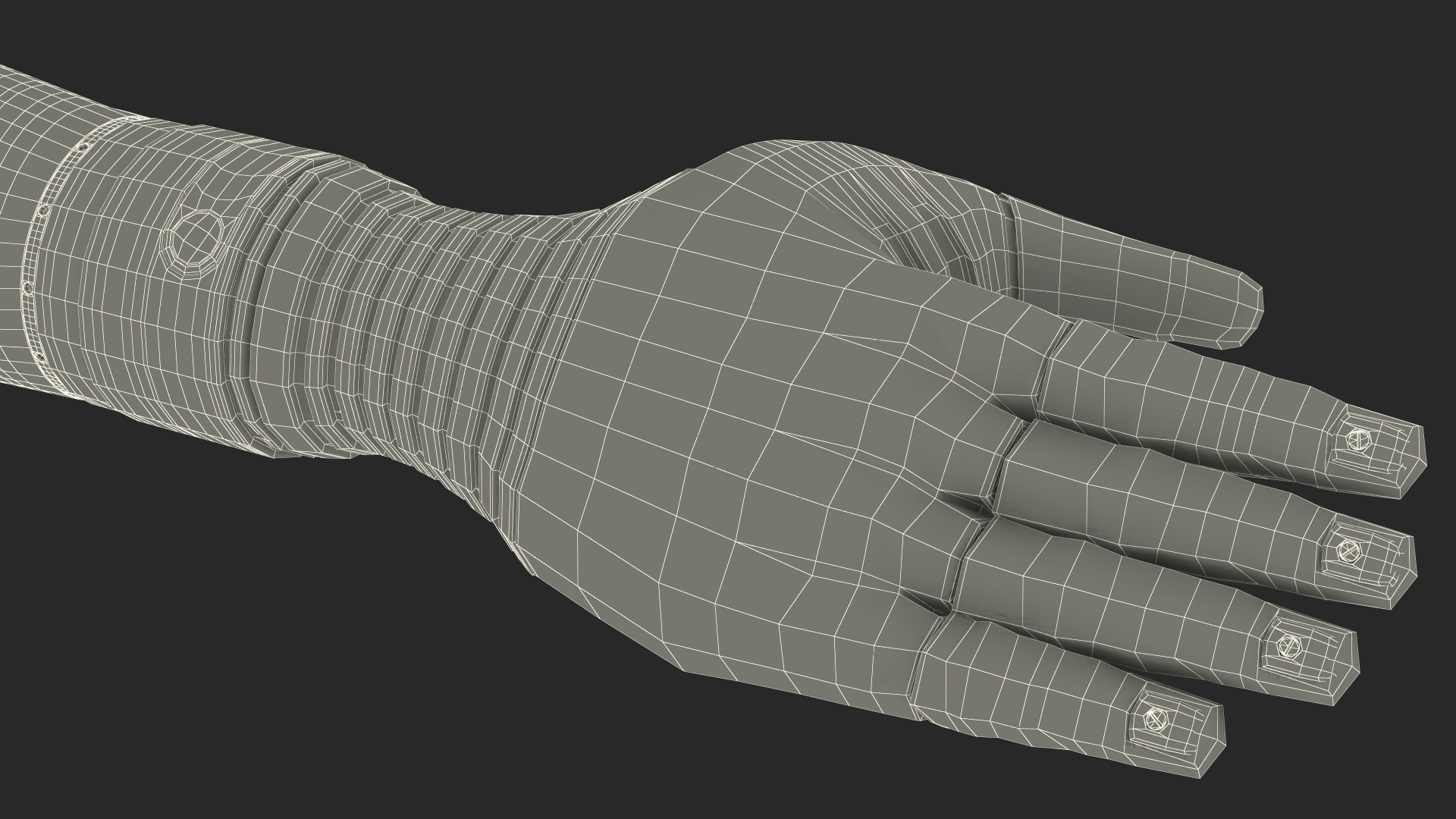 3D Bionic Arm Deka Rigged for Maya