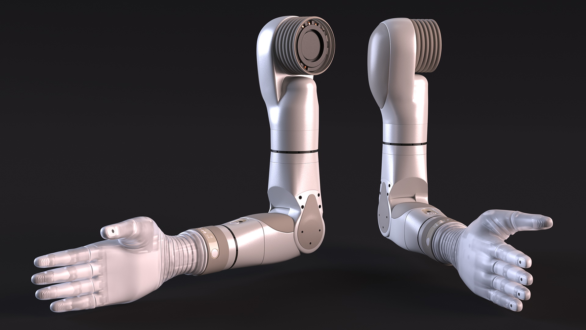 3D Bionic Arm Deka Rigged for Maya