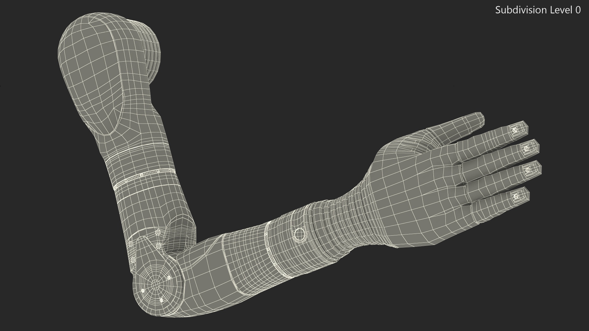 3D Bionic Arm Deka Rigged for Maya