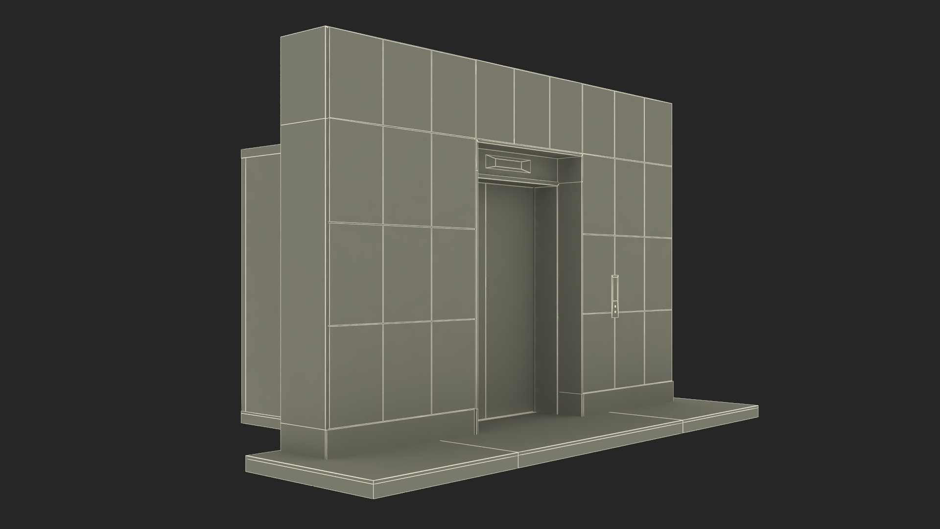 Modern Elevator with Interior 3D model