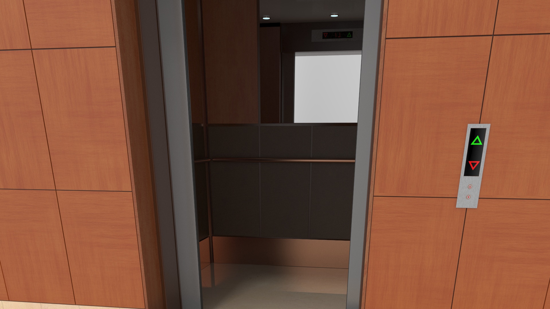 Modern Elevator with Interior 3D model