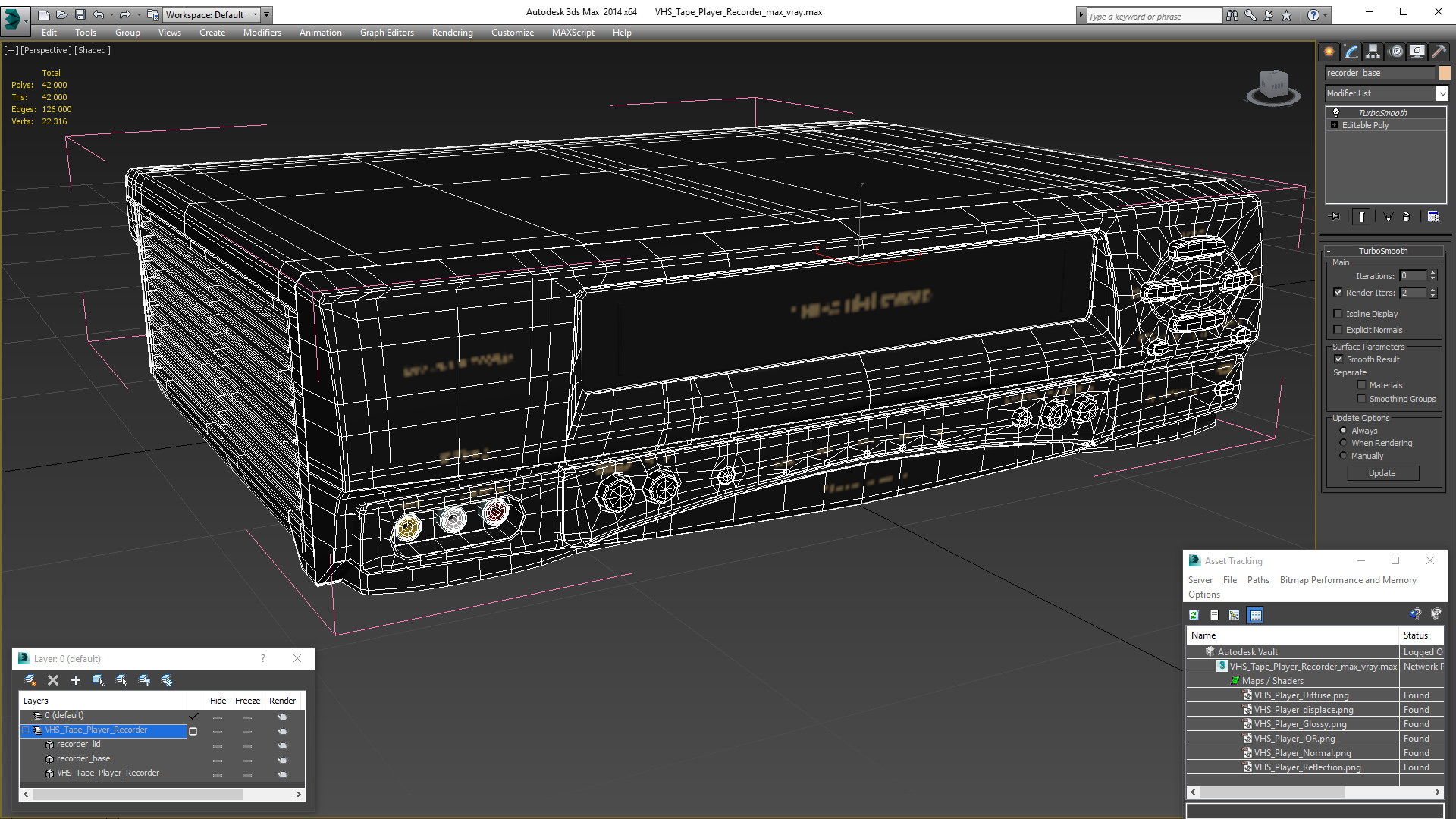 VHS Tape Player Recorder 3D model