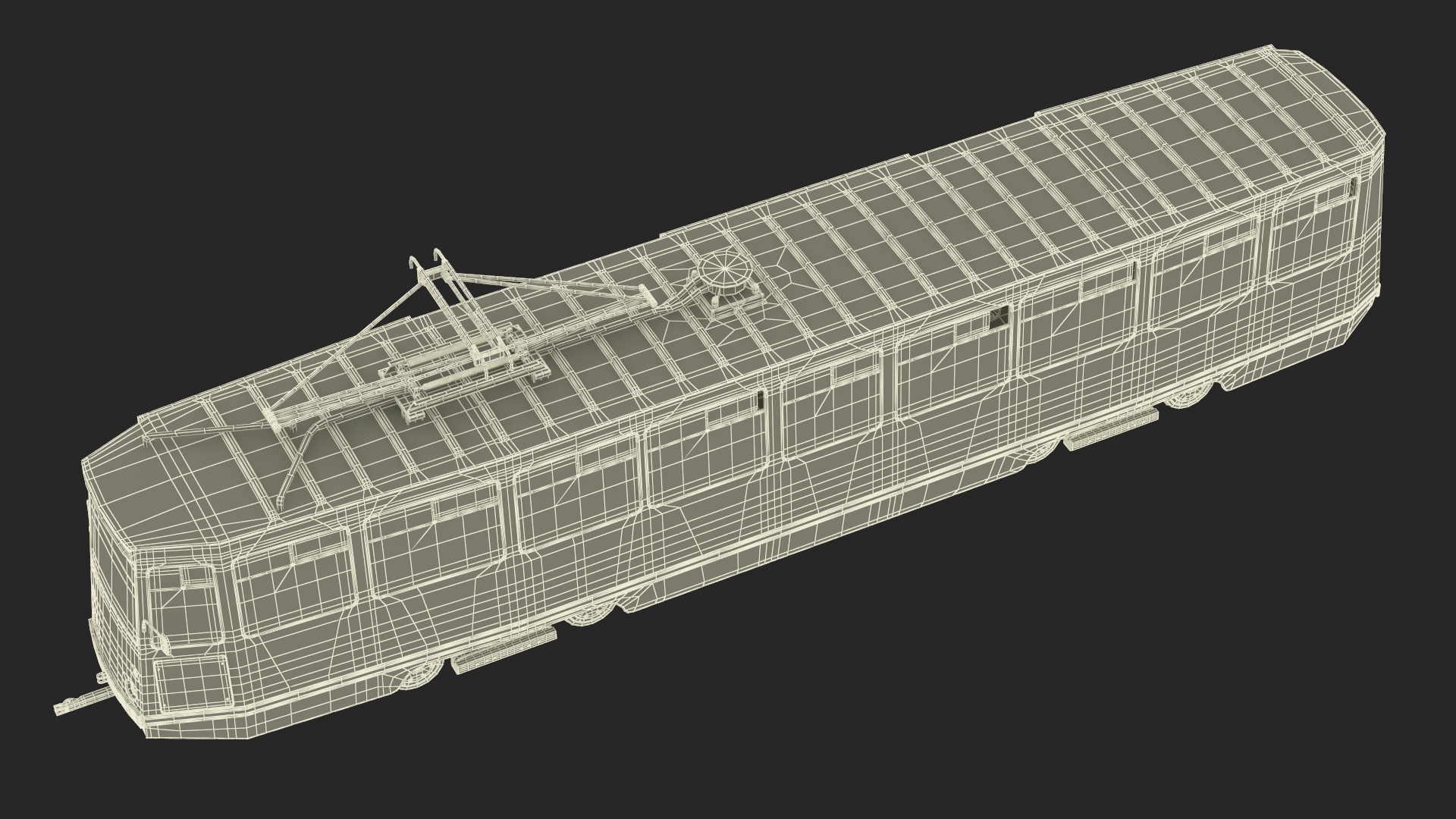 3D Soviet Tram KTM-5 New