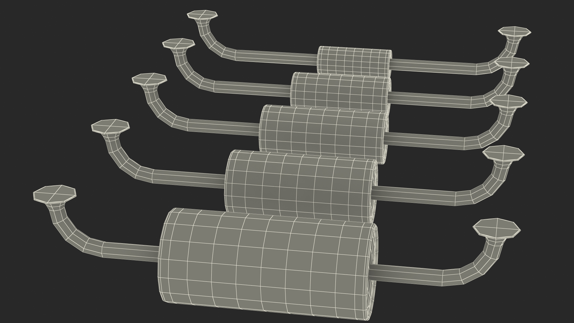 3D model Axial Rectifier Diodes Soldered Set