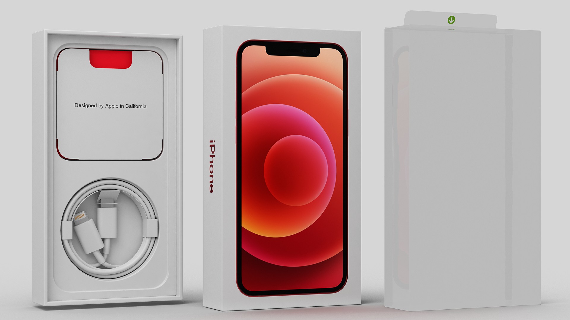 3D model iPhone 12 Box Product RED