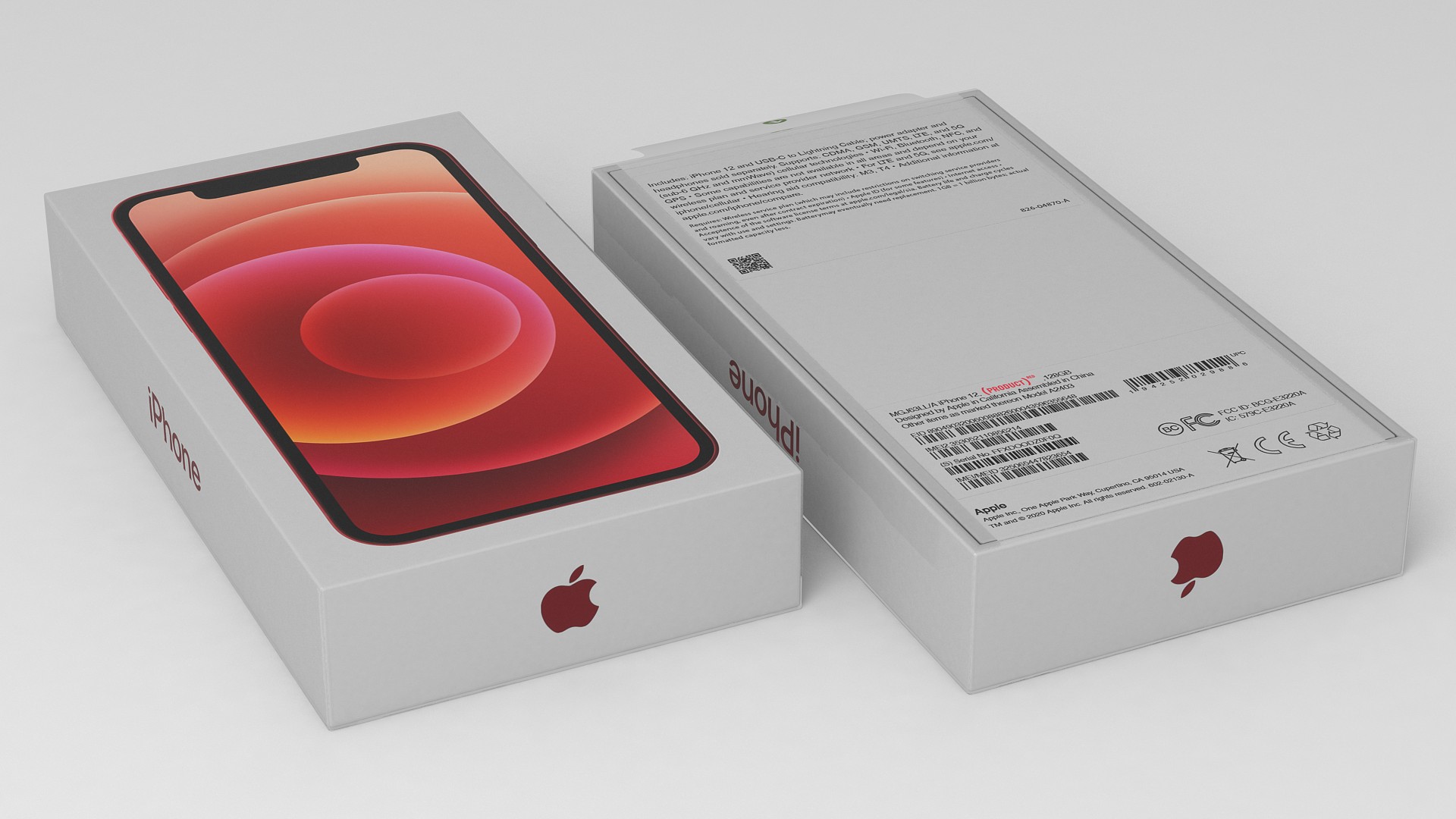 3D model iPhone 12 Box Product RED