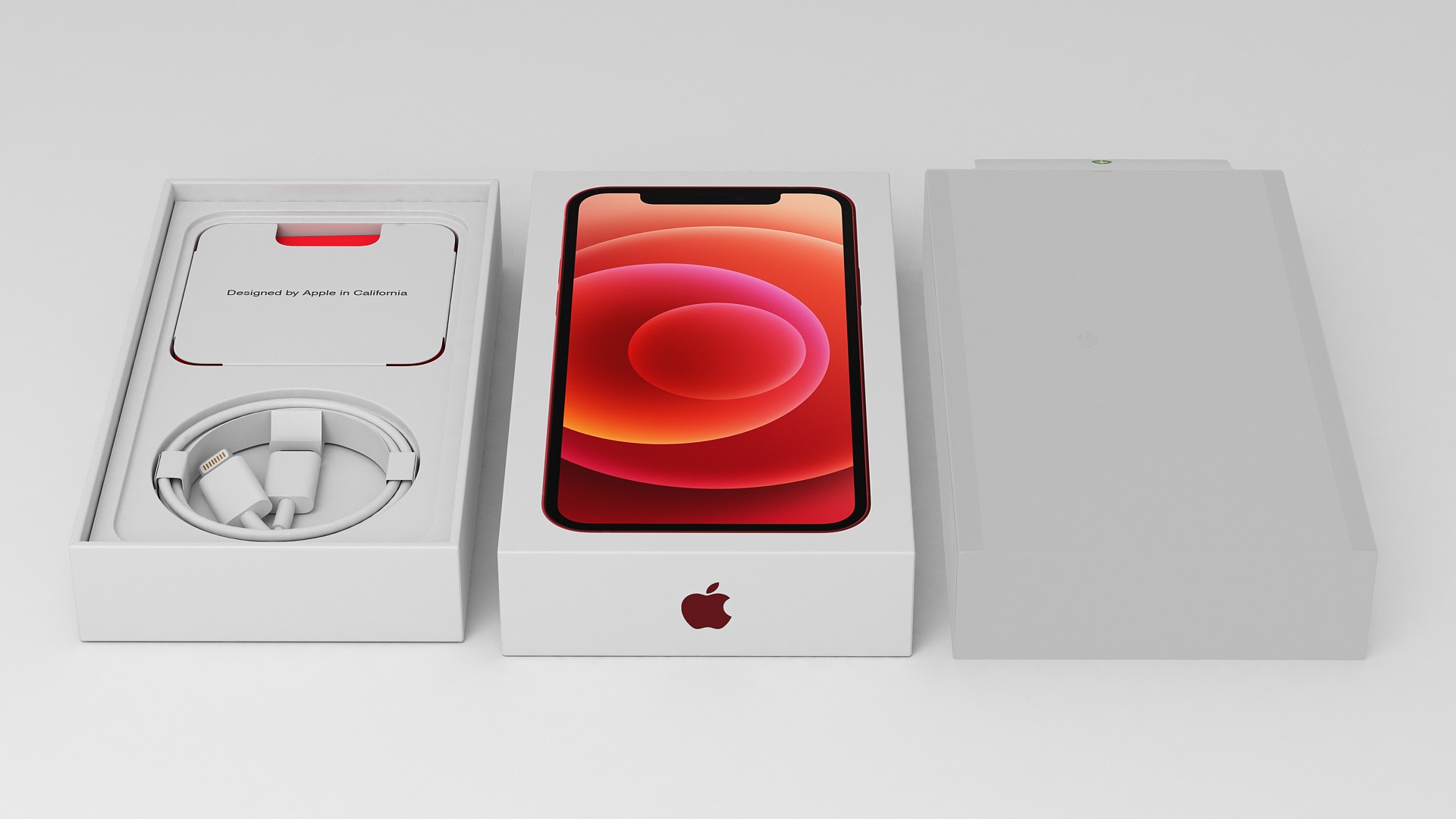 3D model iPhone 12 Box Product RED