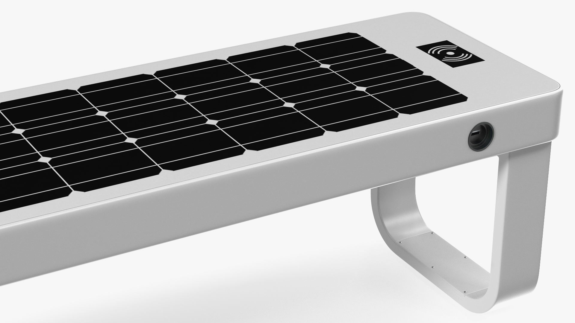 Solar Powered Outdoor Bench 3D