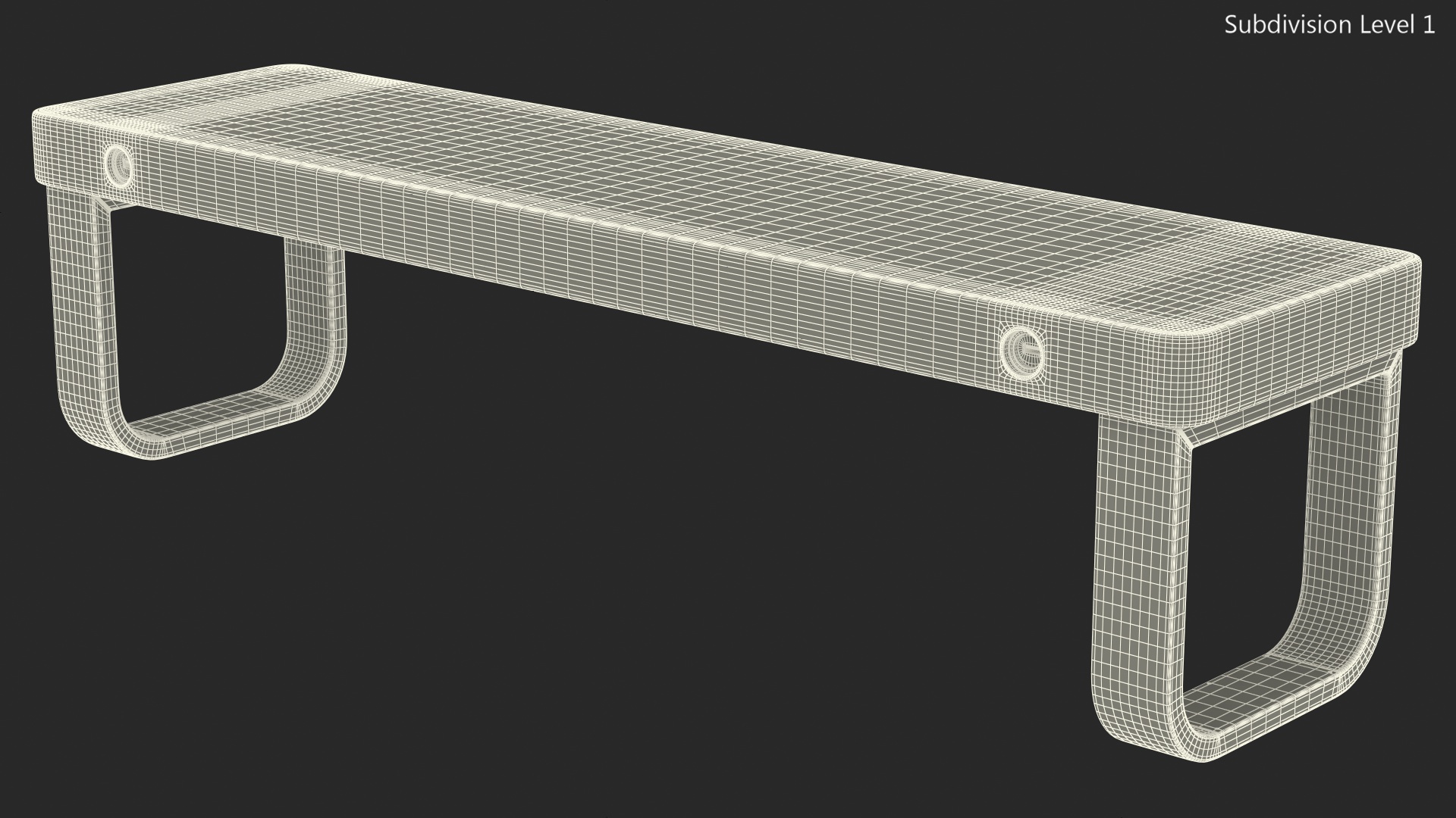 Solar Powered Outdoor Bench 3D