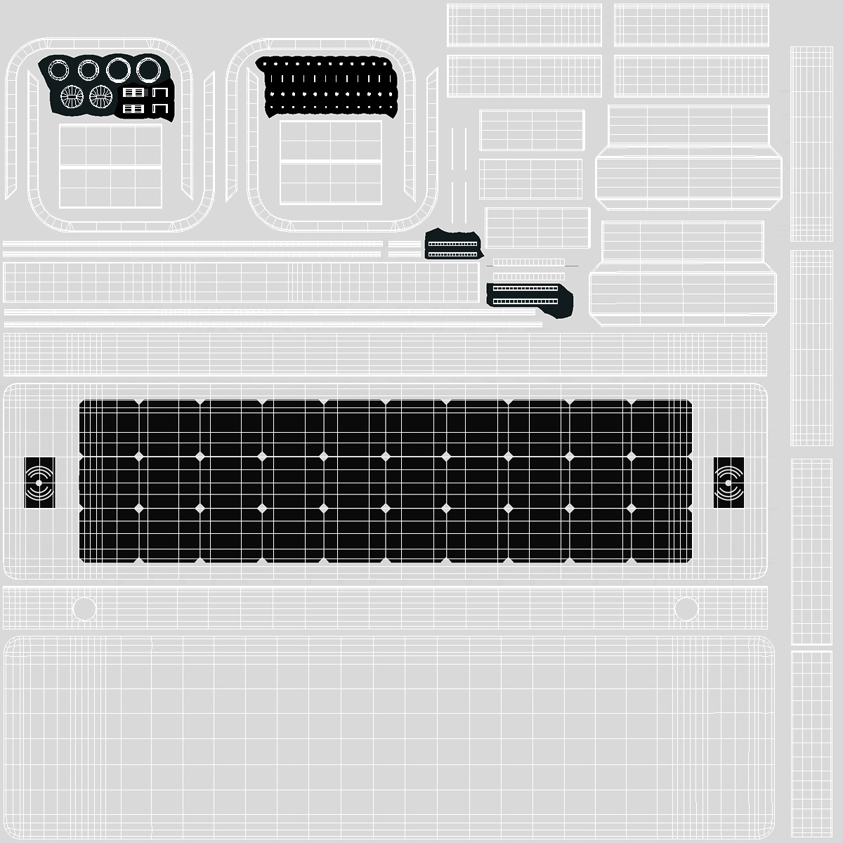 Solar Powered Outdoor Bench 3D