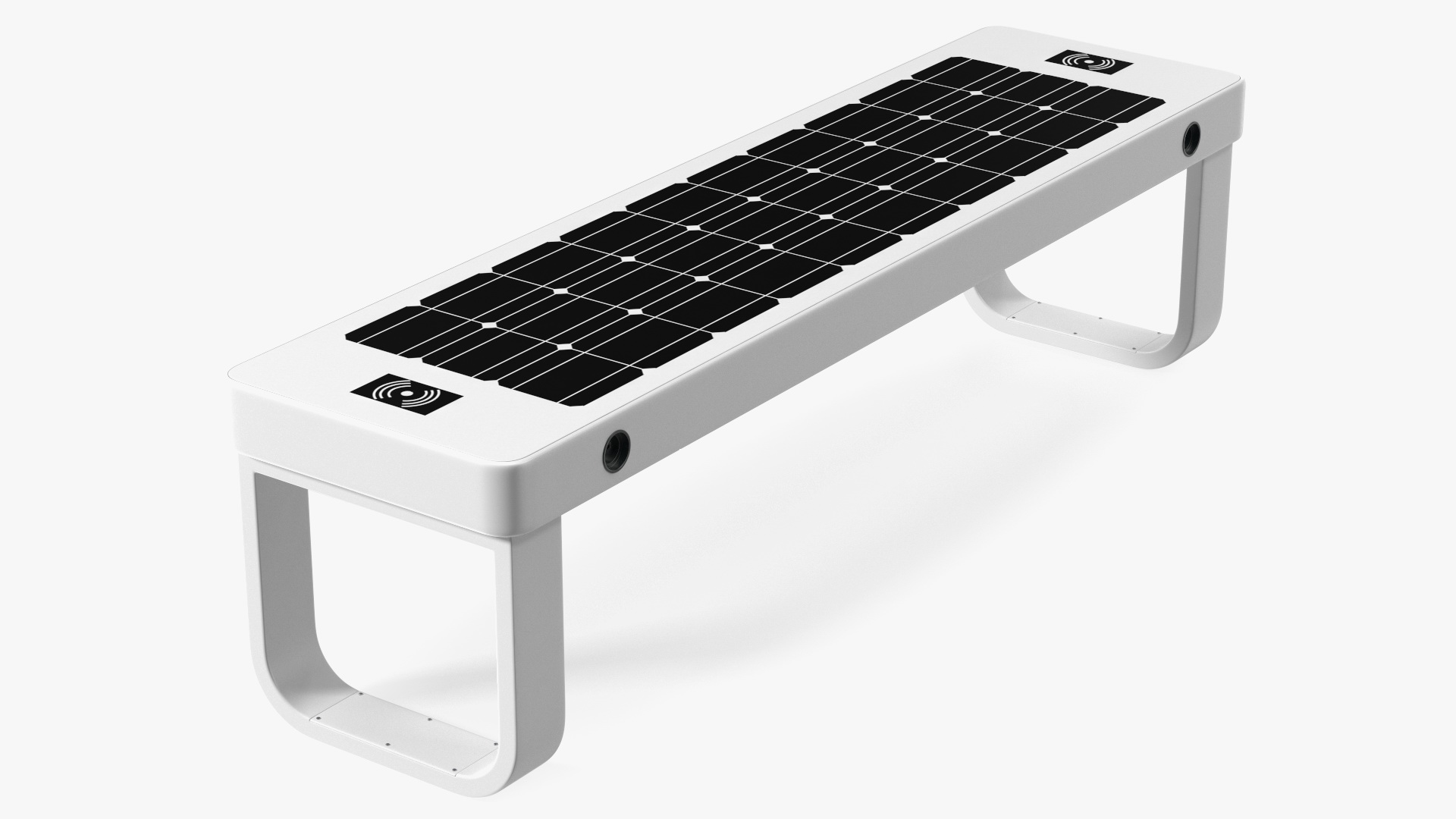 Solar Powered Outdoor Bench 3D