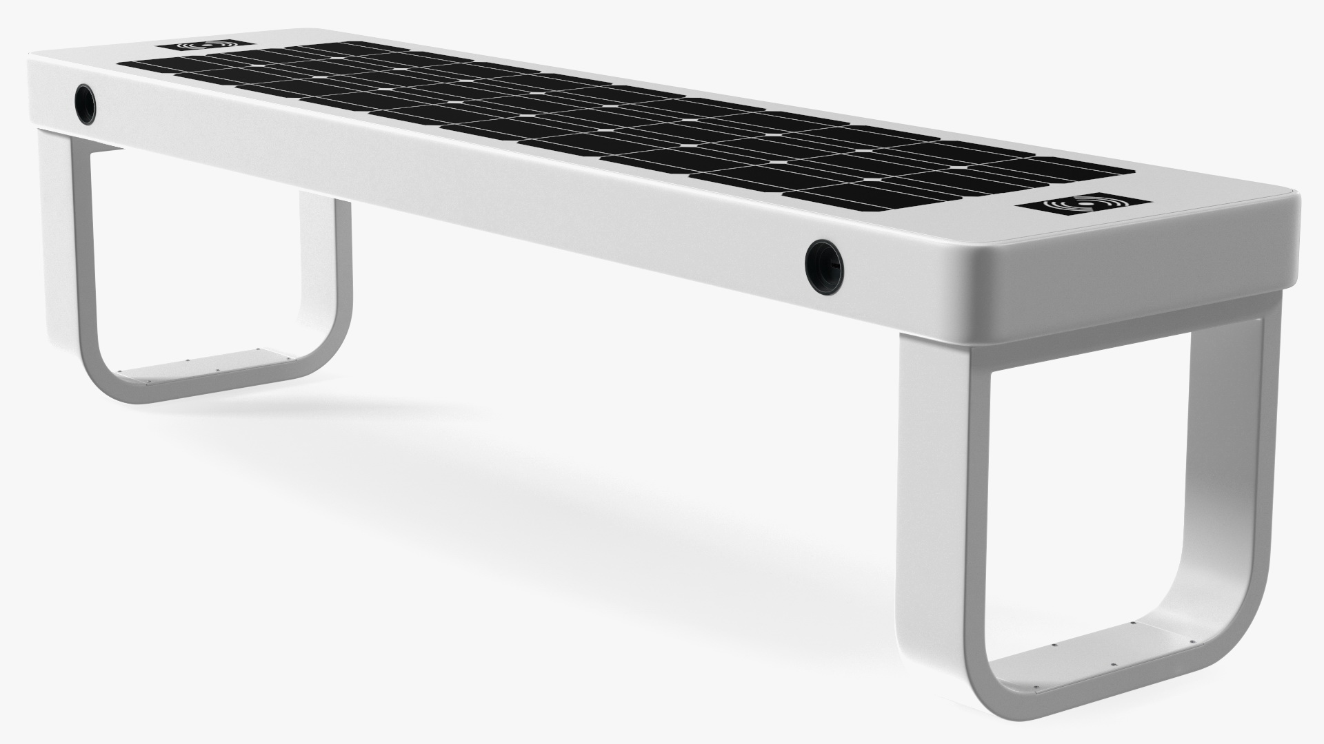 Solar Powered Outdoor Bench 3D