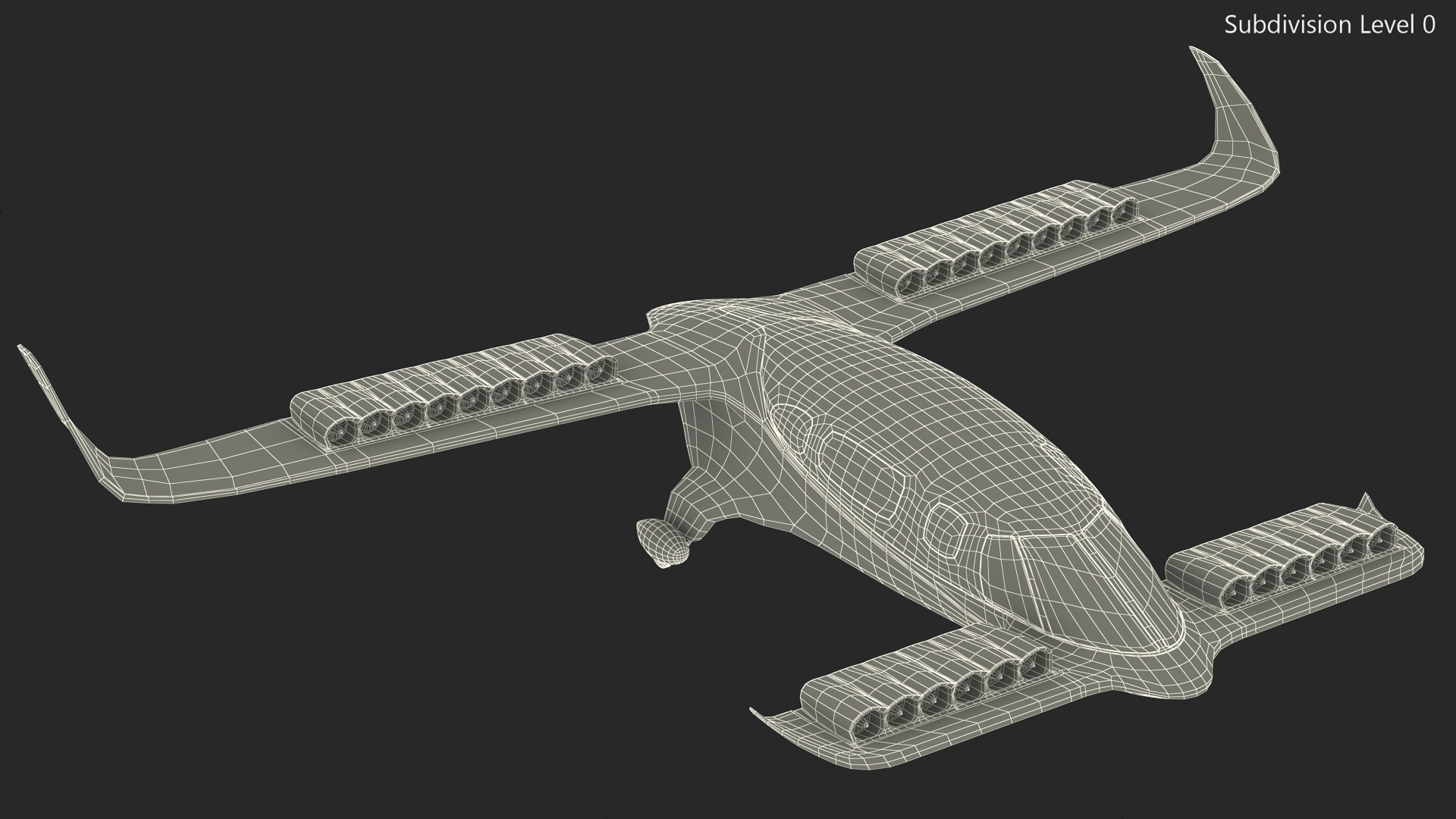 3D model Air Taxi Black Rigged for Maya