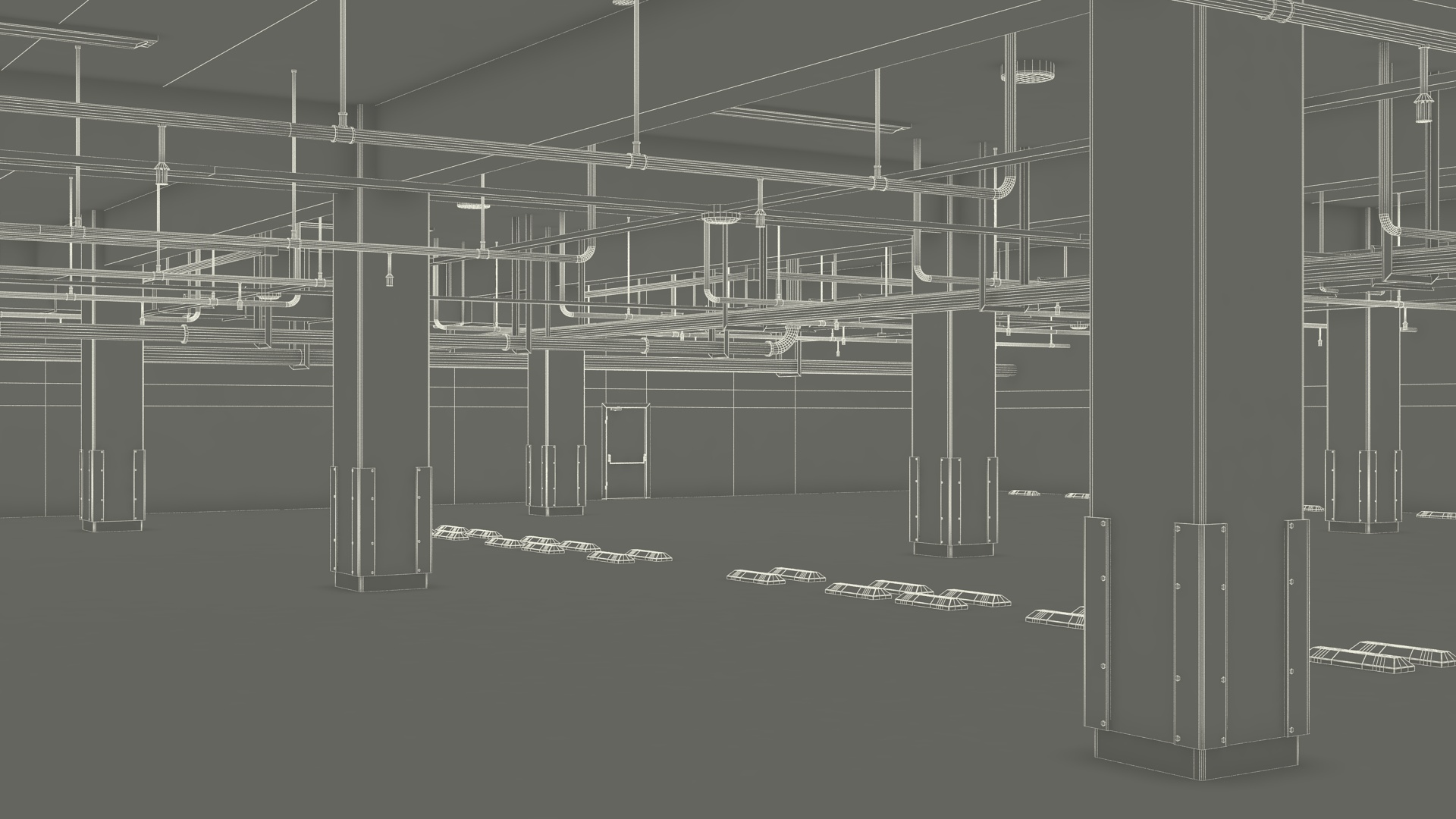 3D model Empty Underground Parking