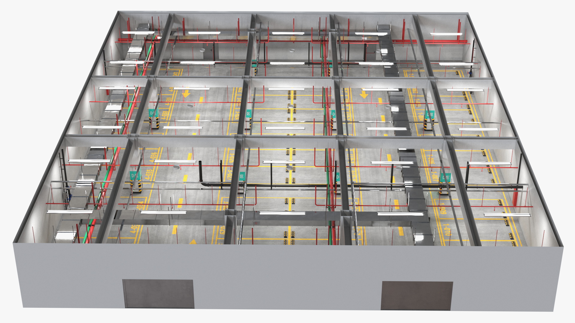 3D model Empty Underground Parking