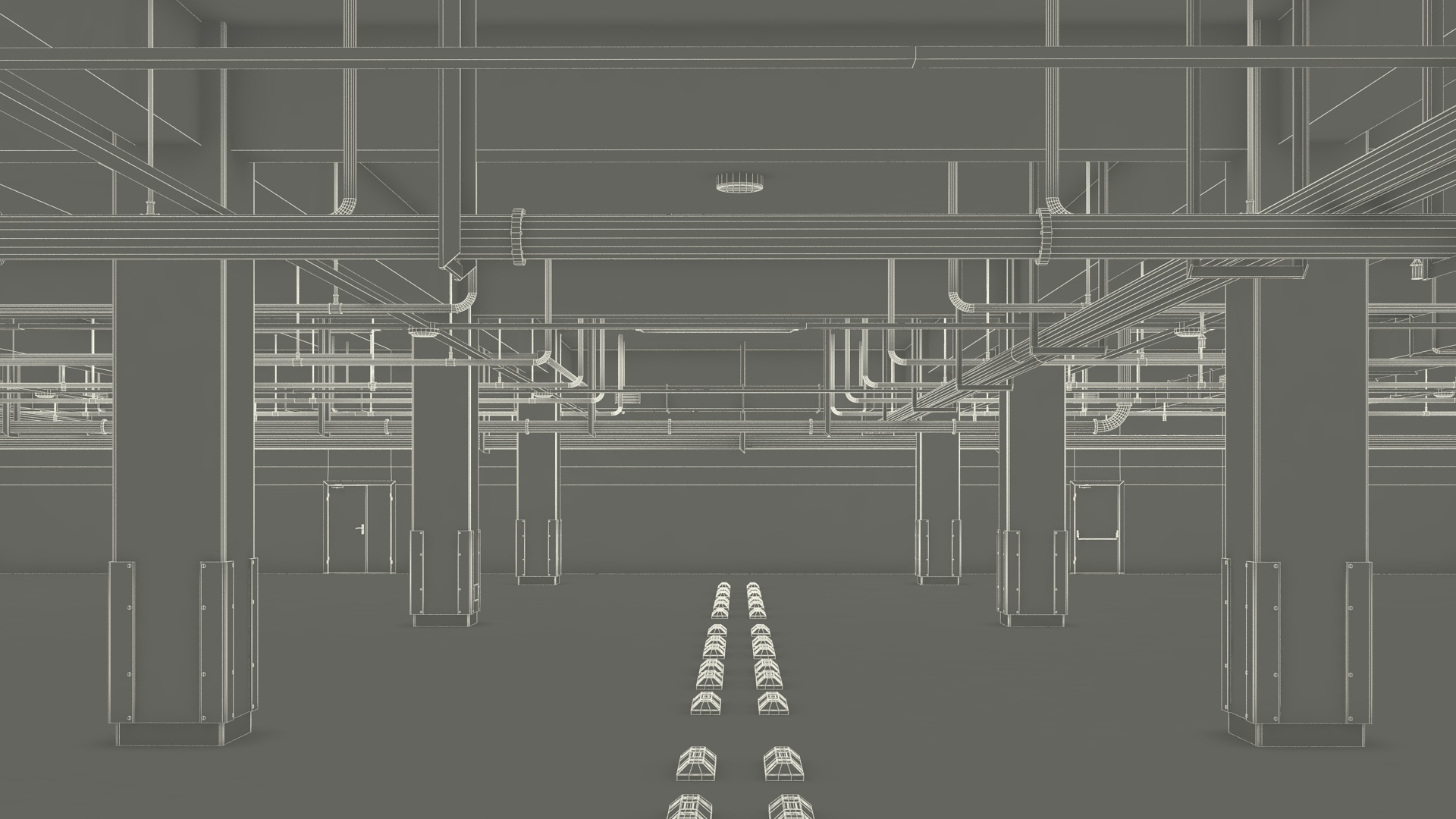 3D model Empty Underground Parking