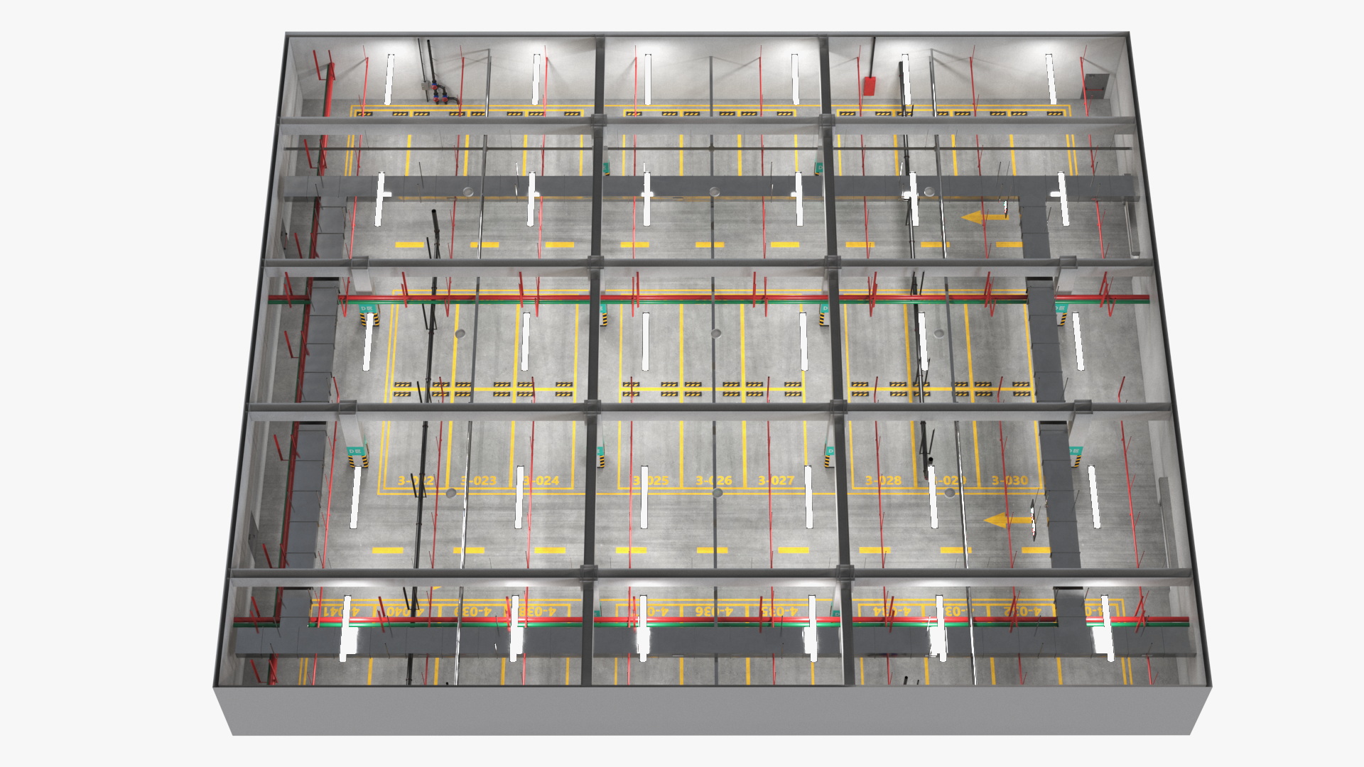 3D model Empty Underground Parking