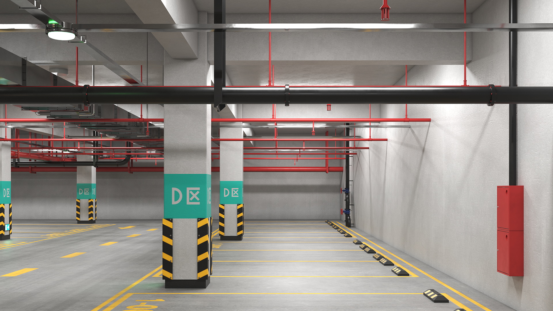 3D model Empty Underground Parking