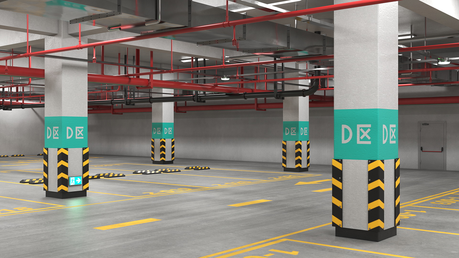 3D model Empty Underground Parking