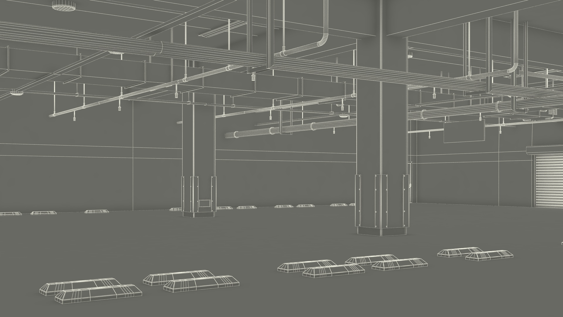 3D model Empty Underground Parking