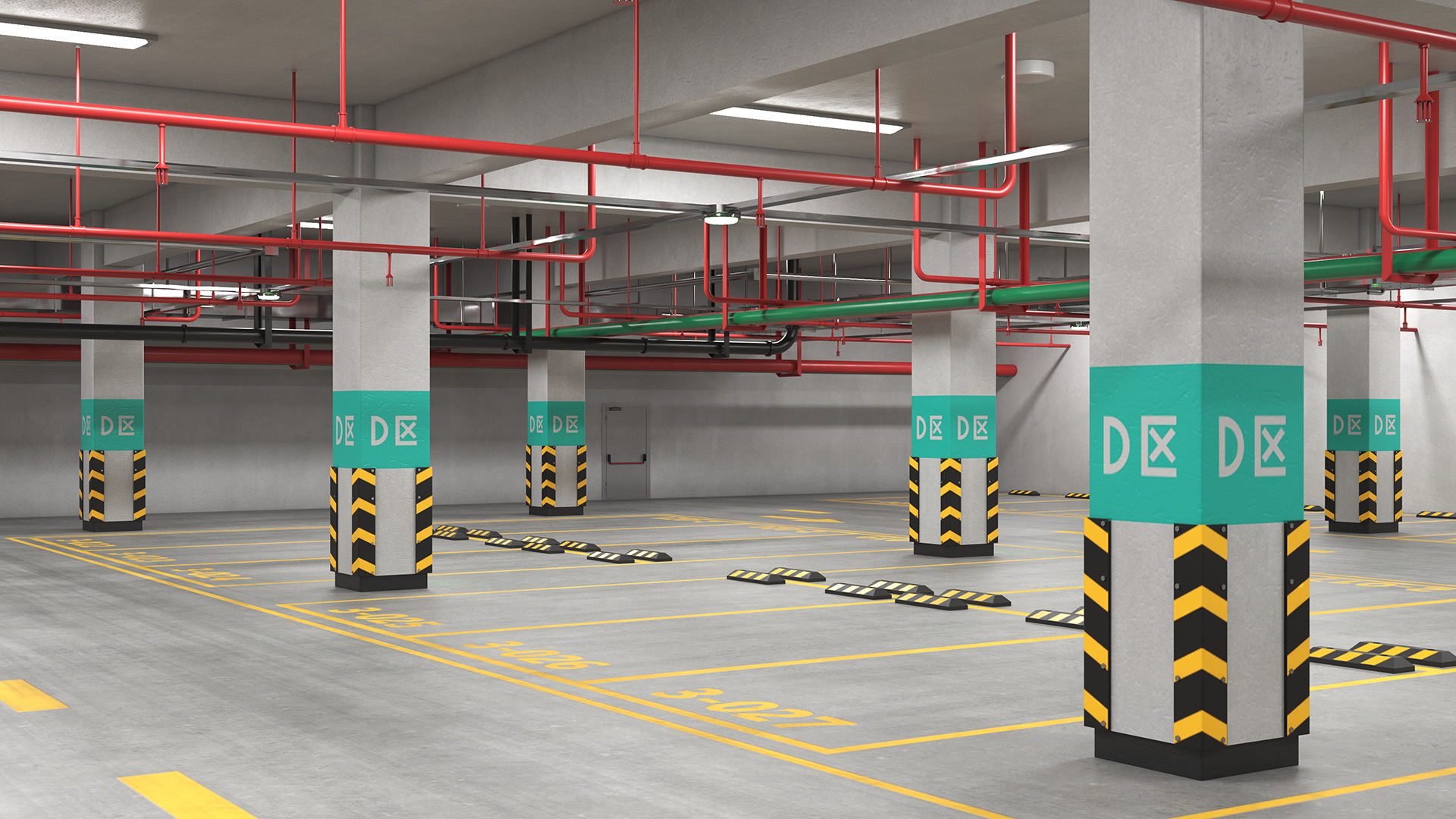 3D model Empty Underground Parking