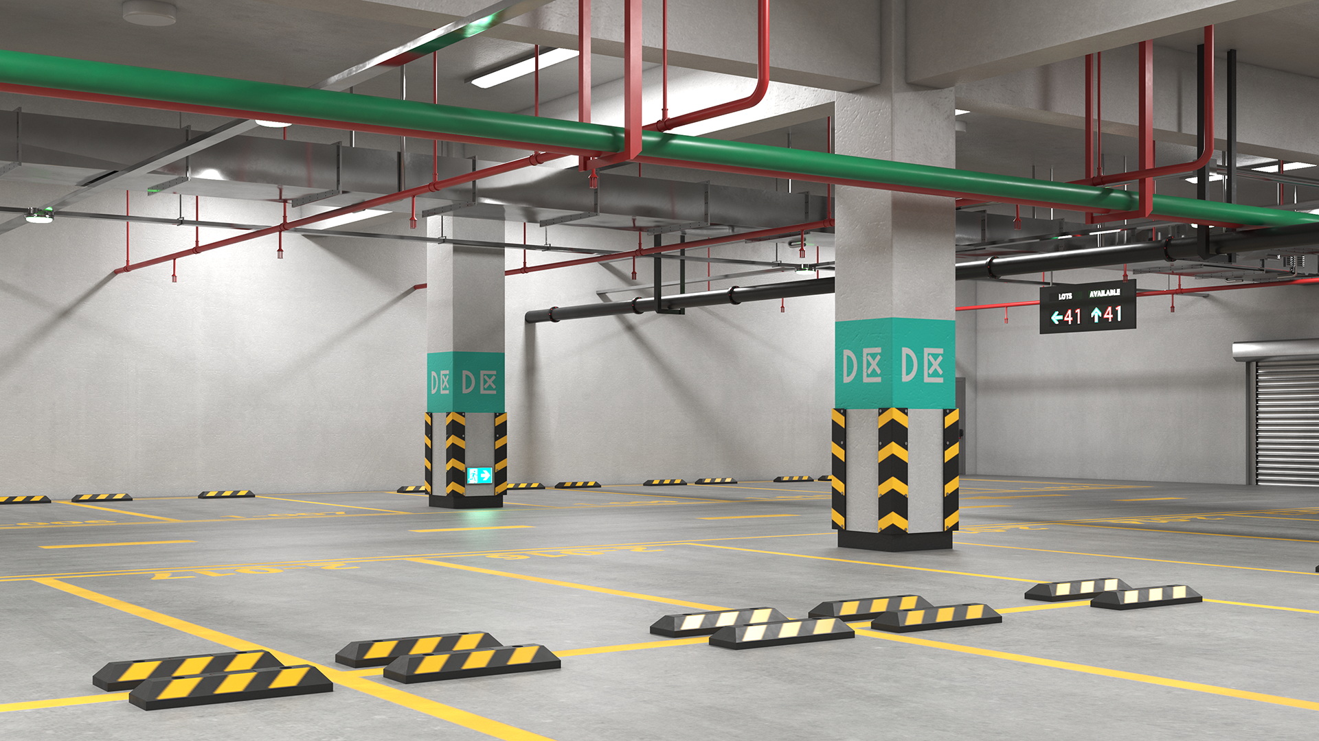 3D model Empty Underground Parking