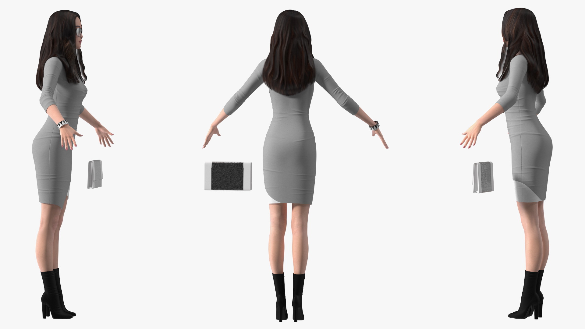 3D model Chinese Woman Rigged