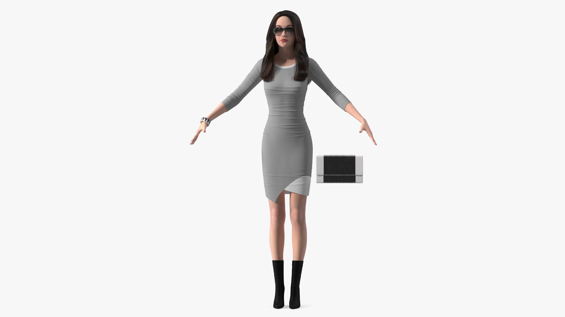 3D model Chinese Woman Rigged